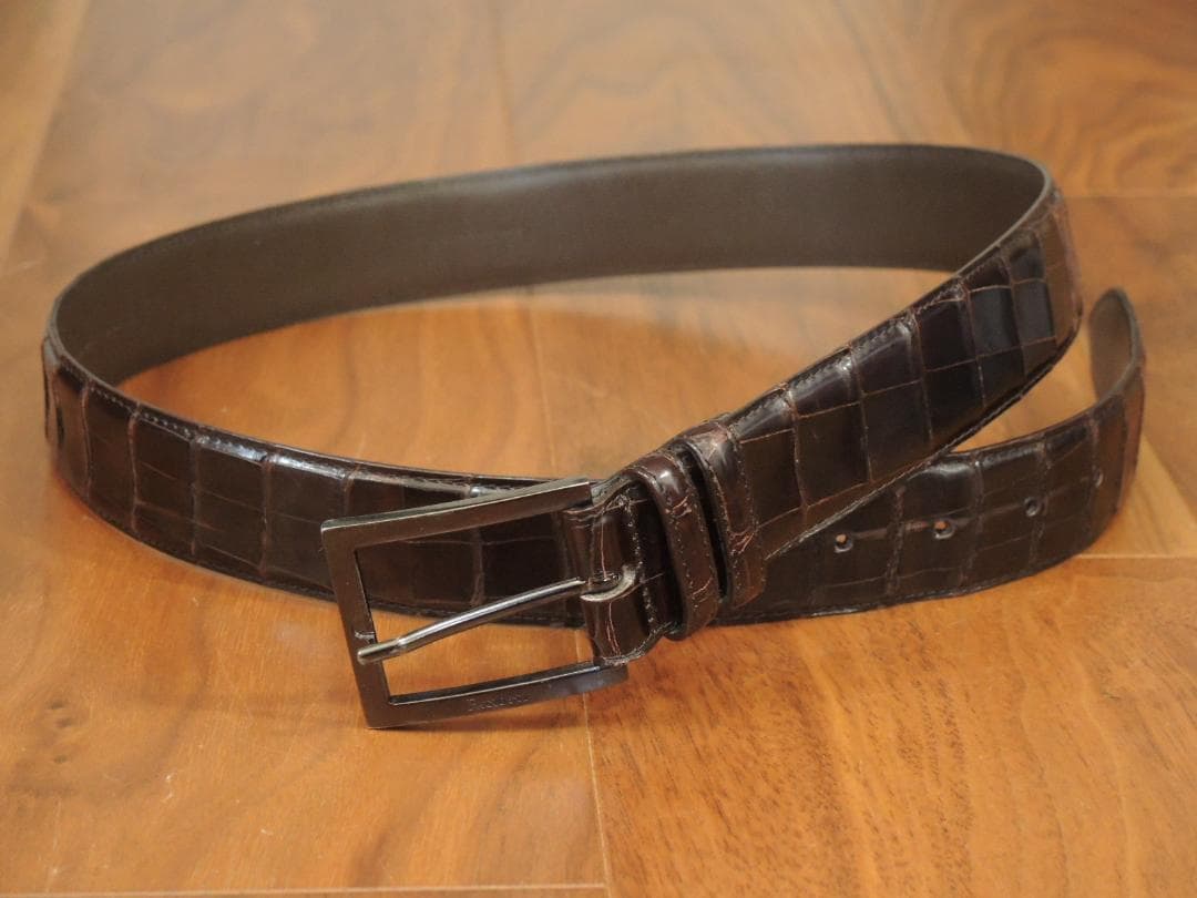 美品　4万円　CESARE PACIOTTI　最高位　リアルクロコレザー　90㎝