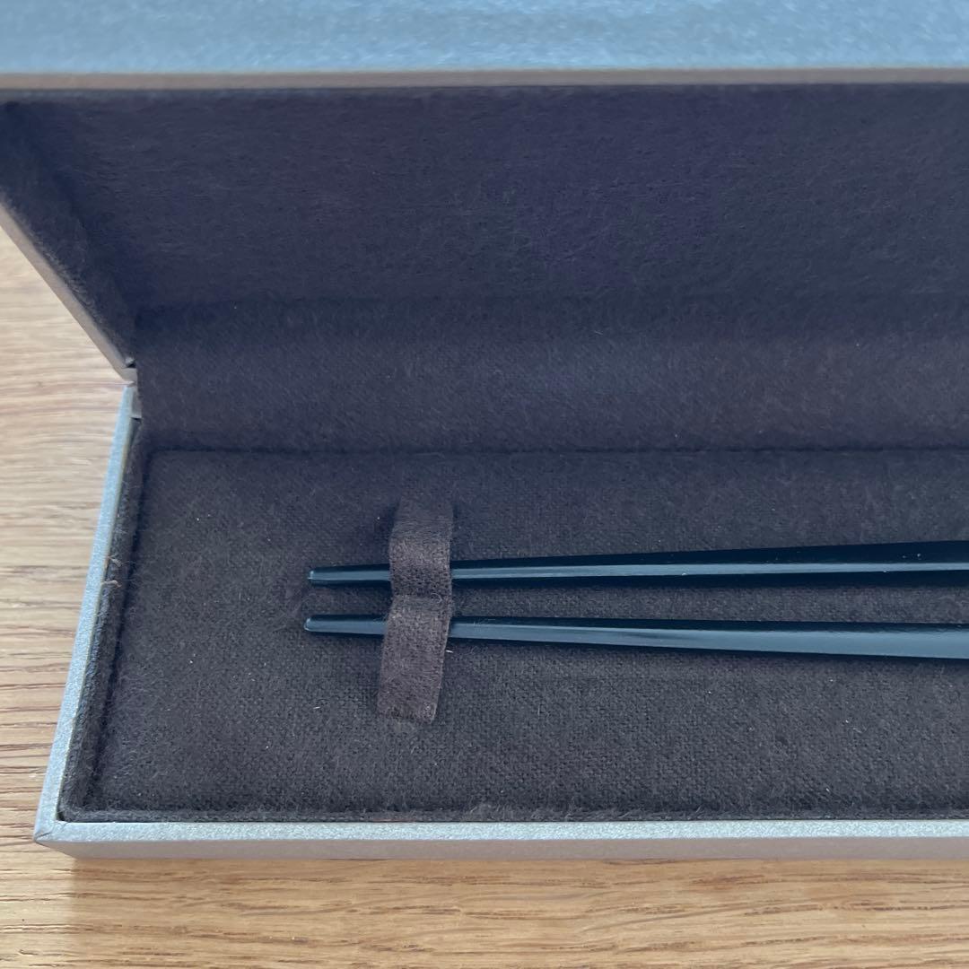 【新品未使用】 クリストフル 箸 ブラック シルバー