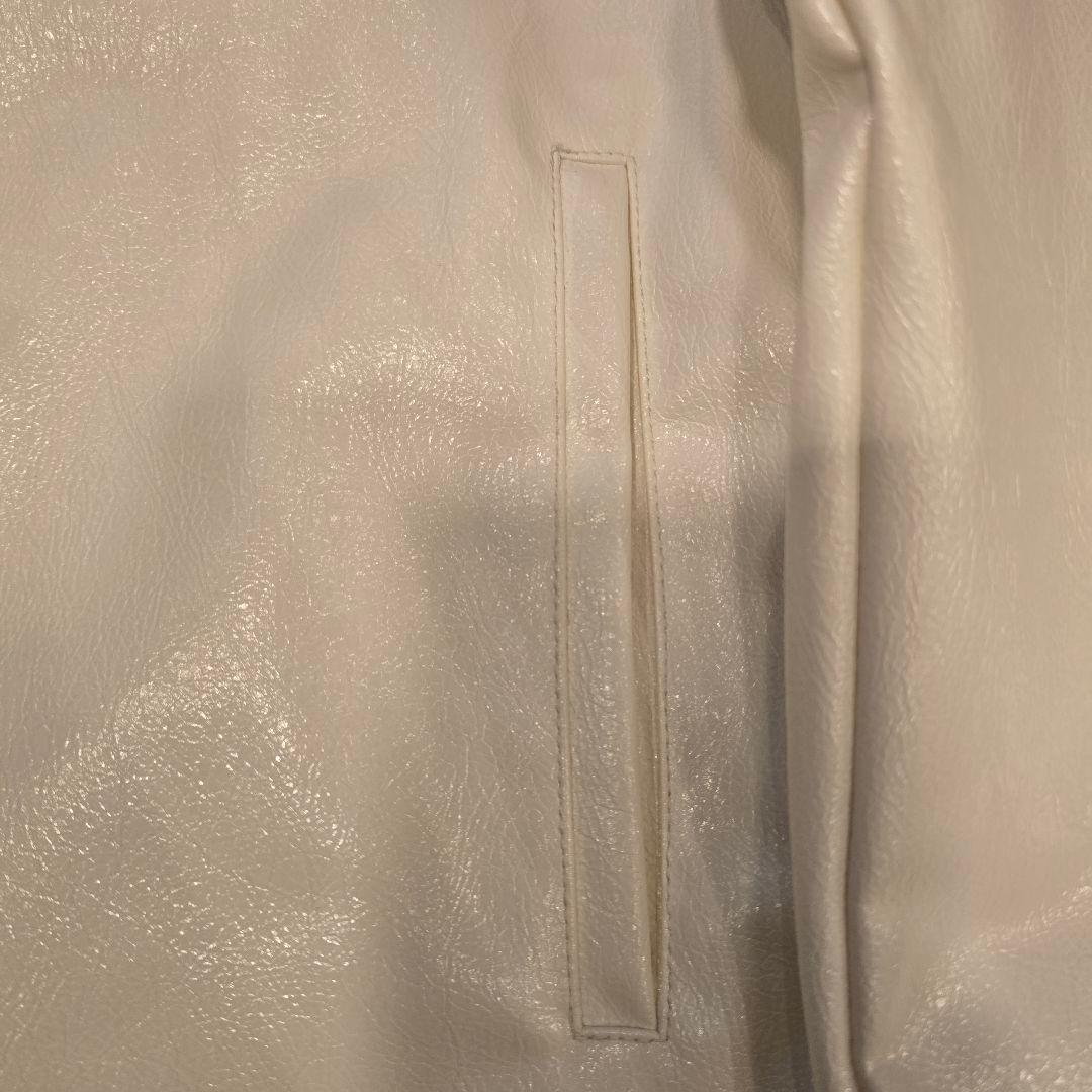 【未使用級】ZARA　ホワイトレザージャケット完売品