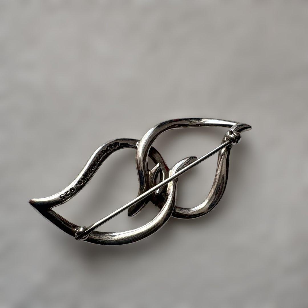 ✨TIFFANY brooch✨ティファニーブローチ ダブルリーフ ピンブローチ