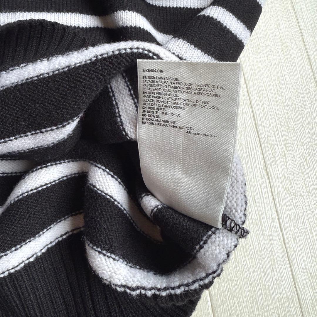 国内正規AMI PARIS アミパリス ウール ボーダー タートルネック ニット