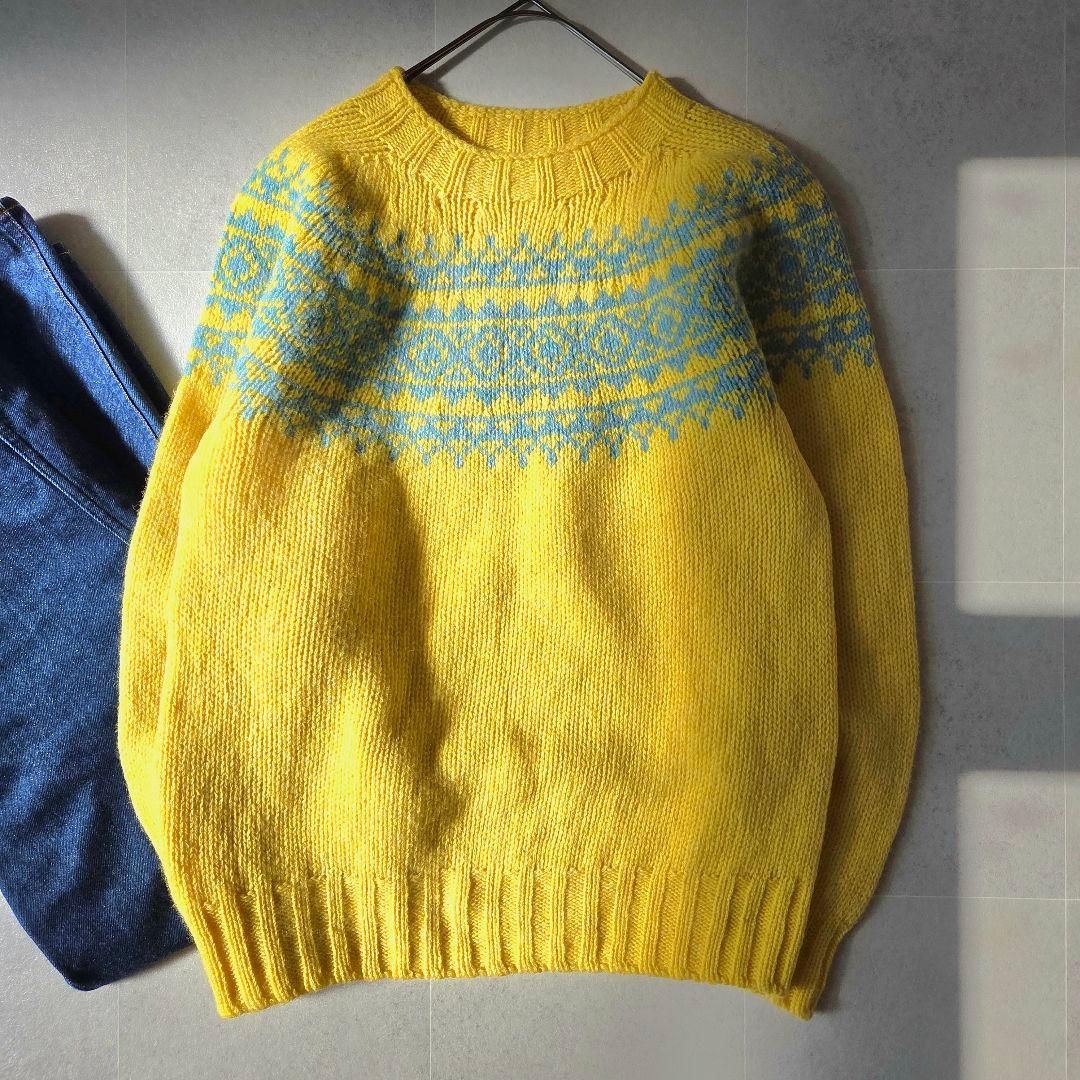 完売品✨英国製 ハーレーオブスコットランド ノルディックセーター 男女兼用