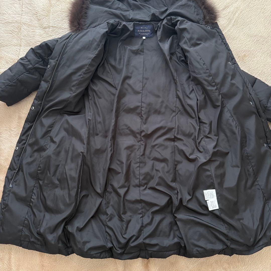 美品✨【JUSGLITTY】ジャスグリッティー リアルファー ロングダウンコート