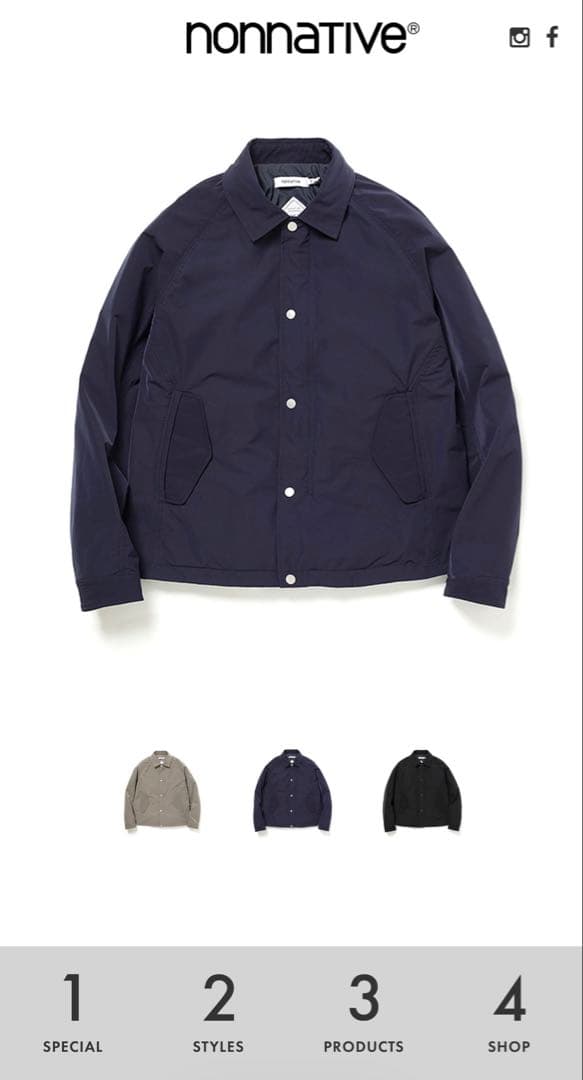 ノンネイティブ ナイロンコーチジャケット