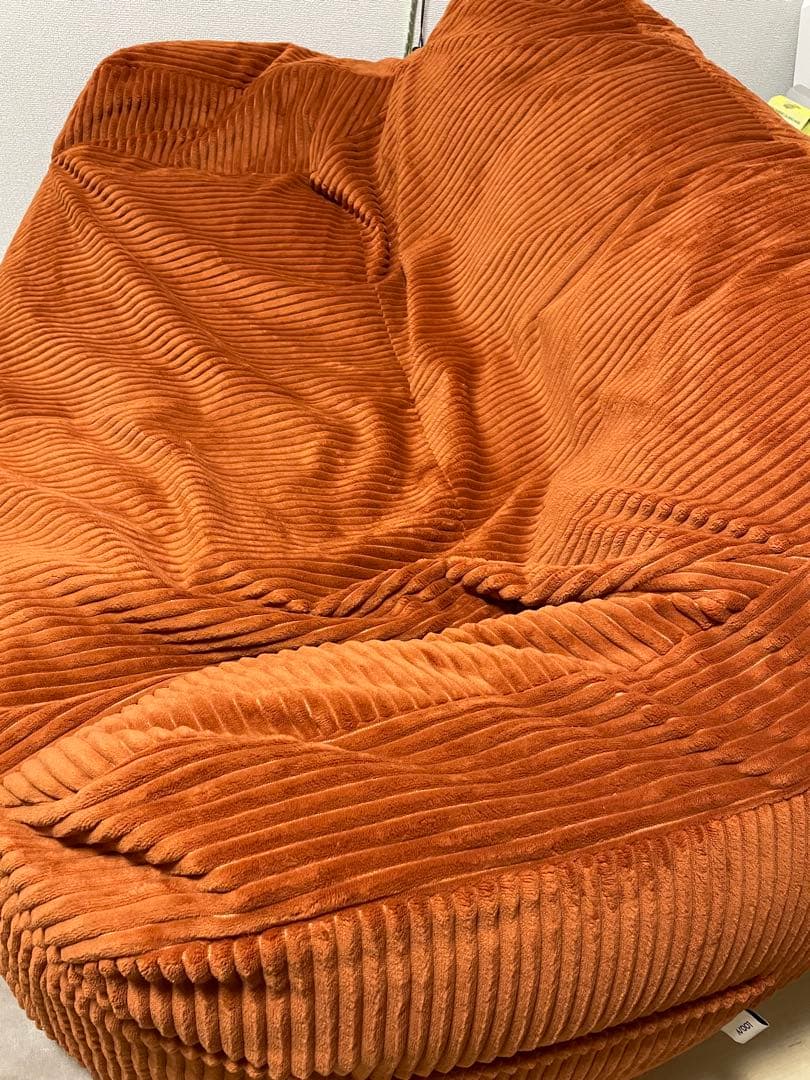 [アンコウ]LOOSY 2人掛けビーズソファ ブラッドオレンジ