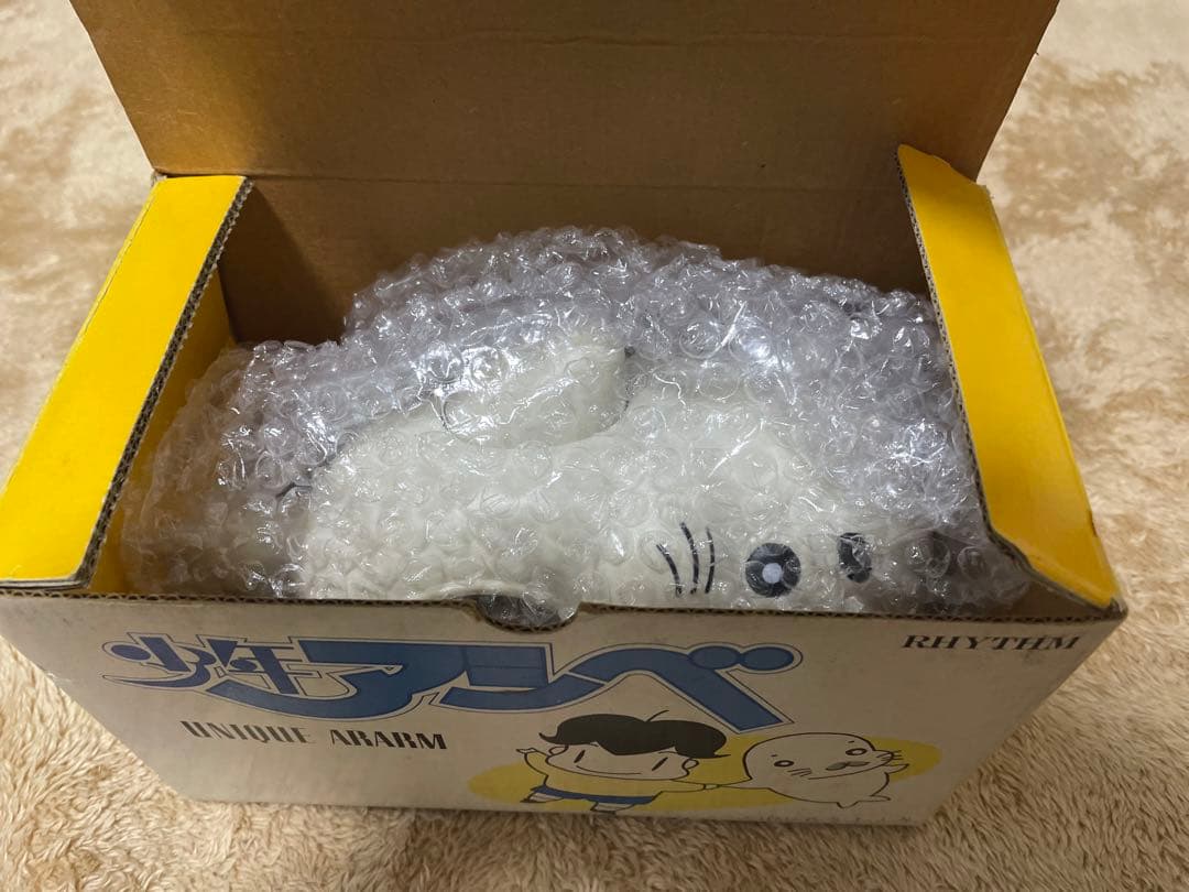 【未使用☆美品】少年アシベ　ゴマちゃん　目覚まし時計　からくり　置き時計