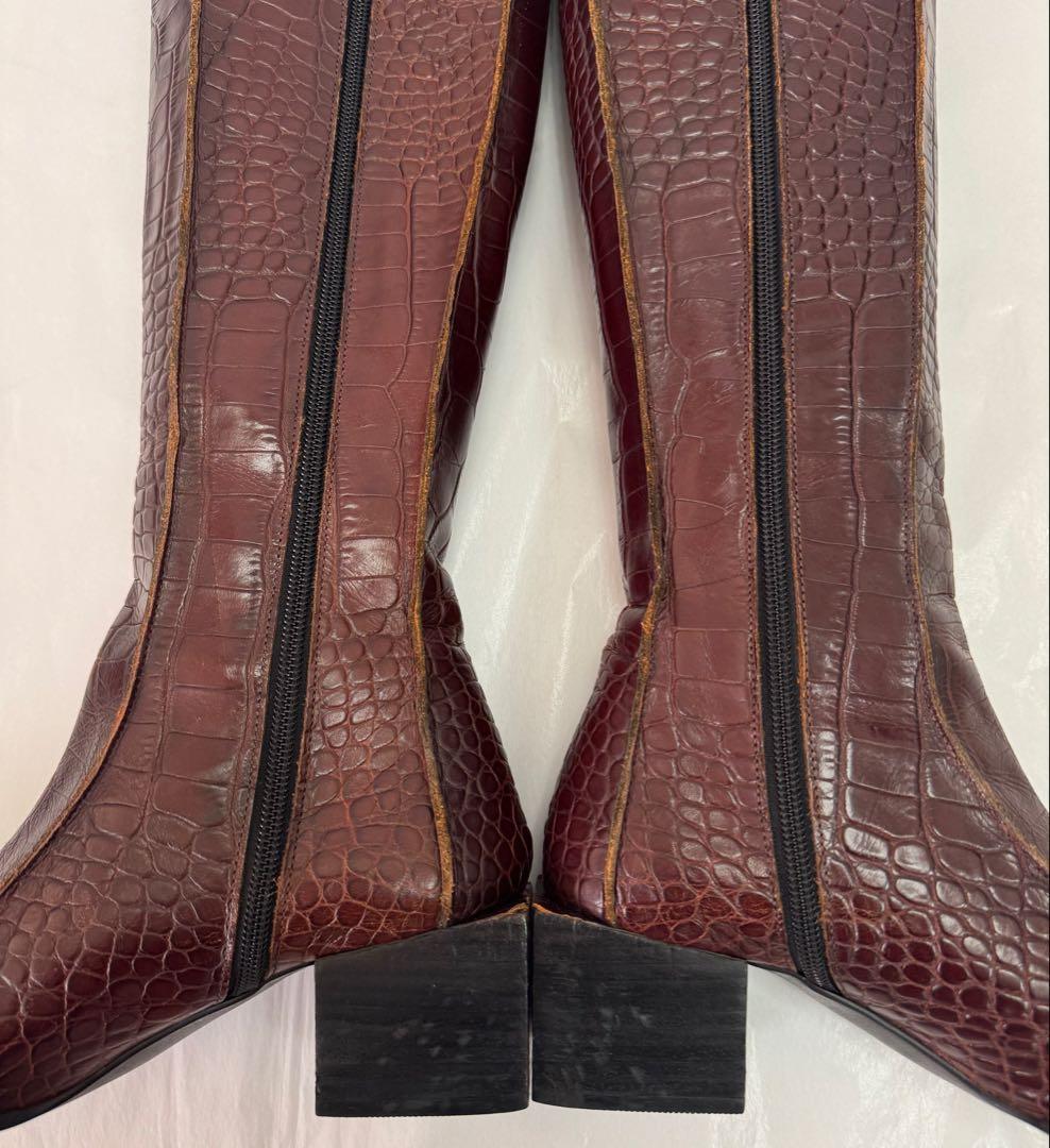 Jean Paul GAULTIER ジャンポールゴルチェ クロコ ロングブーツ
