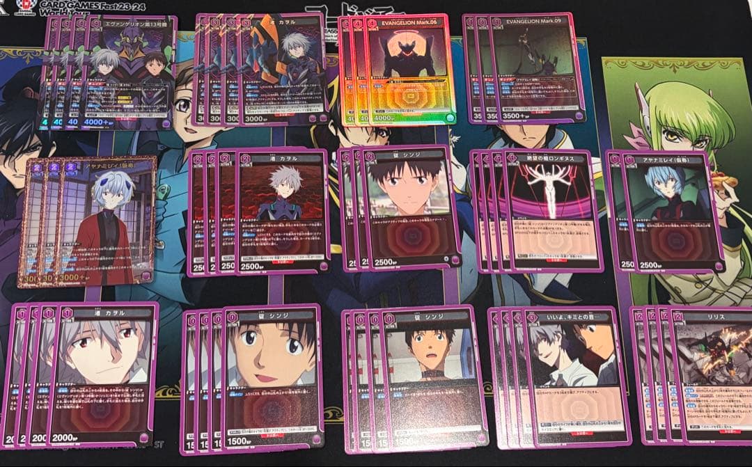 ユニオンアリーナ　エヴァ　紫 13号機デッキ　調整パーツAPカード付き