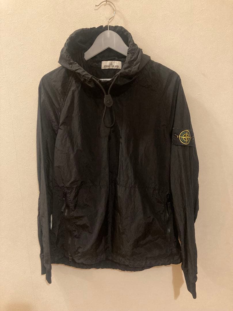 Stone  ナイロンメタル　アノラック パーカー　M 黒