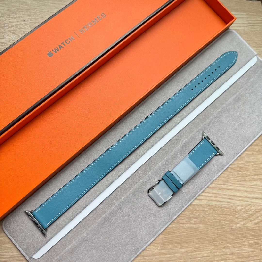 2363 Apple Watch エルメス　ブルージーン　ドゥブルトゥール　二重