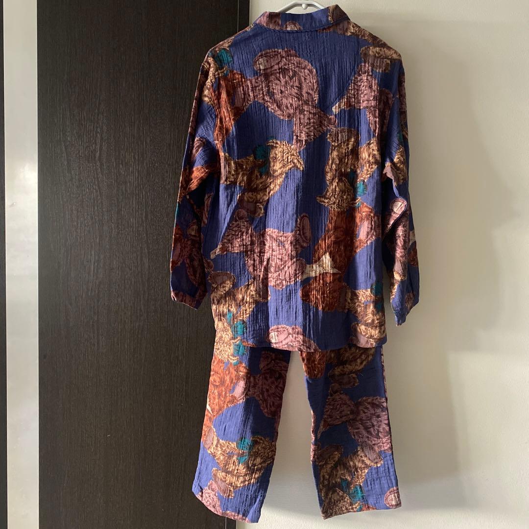 【定価12100円】新品　nacrure 2重ガーゼ　テディベア　パジャマ　M