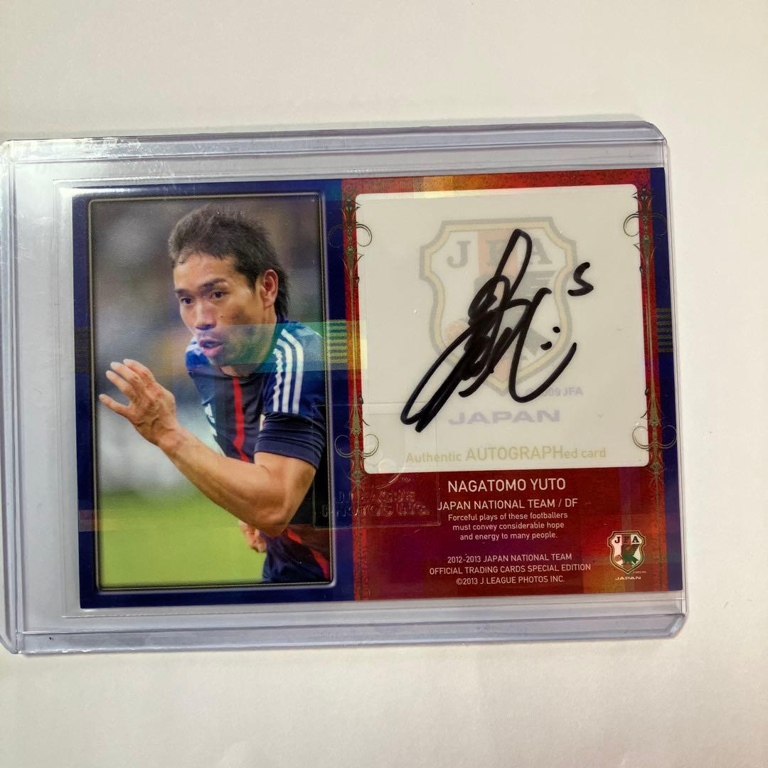 サッカー　12-13日本代表SE　長友佑都選手　直筆サインカード　25/50