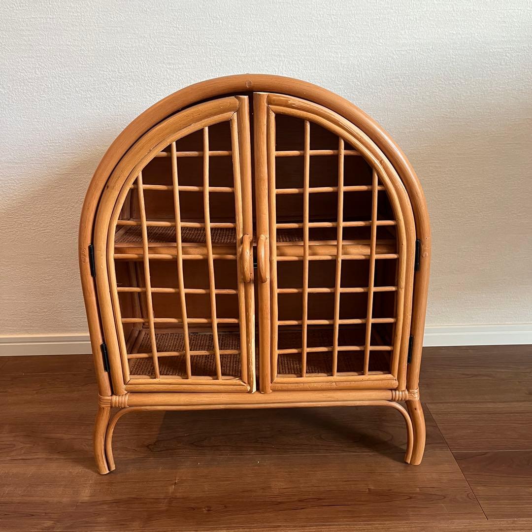 ZARAラタン アーチ型キャビネット 2段