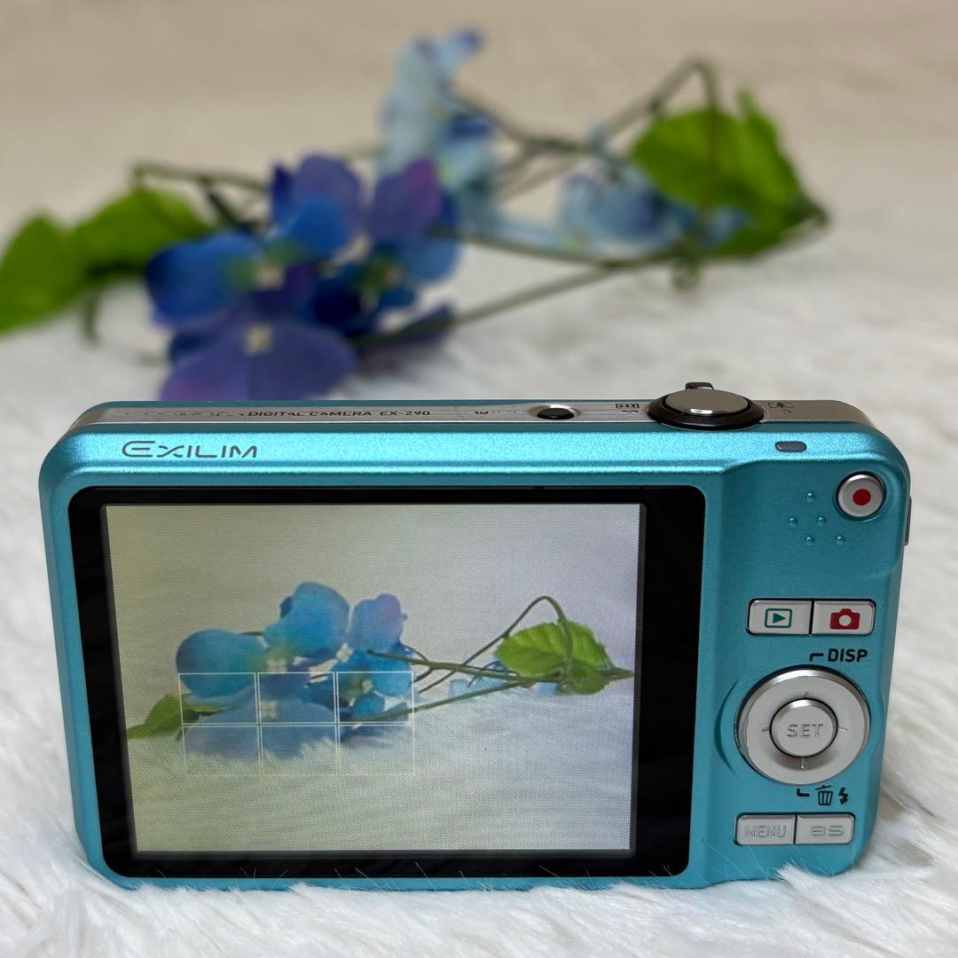 美品　CASIO カメラ　EX-Z90 充電器　ブルー　コンデジ　動作品