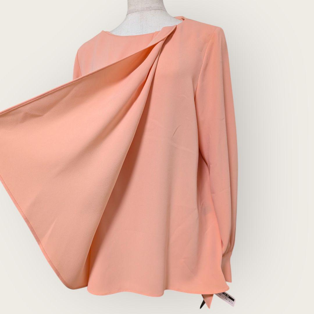 【新品タグ付】ダーマコレクション サーモンピンク ブラウス 13号 DAMA