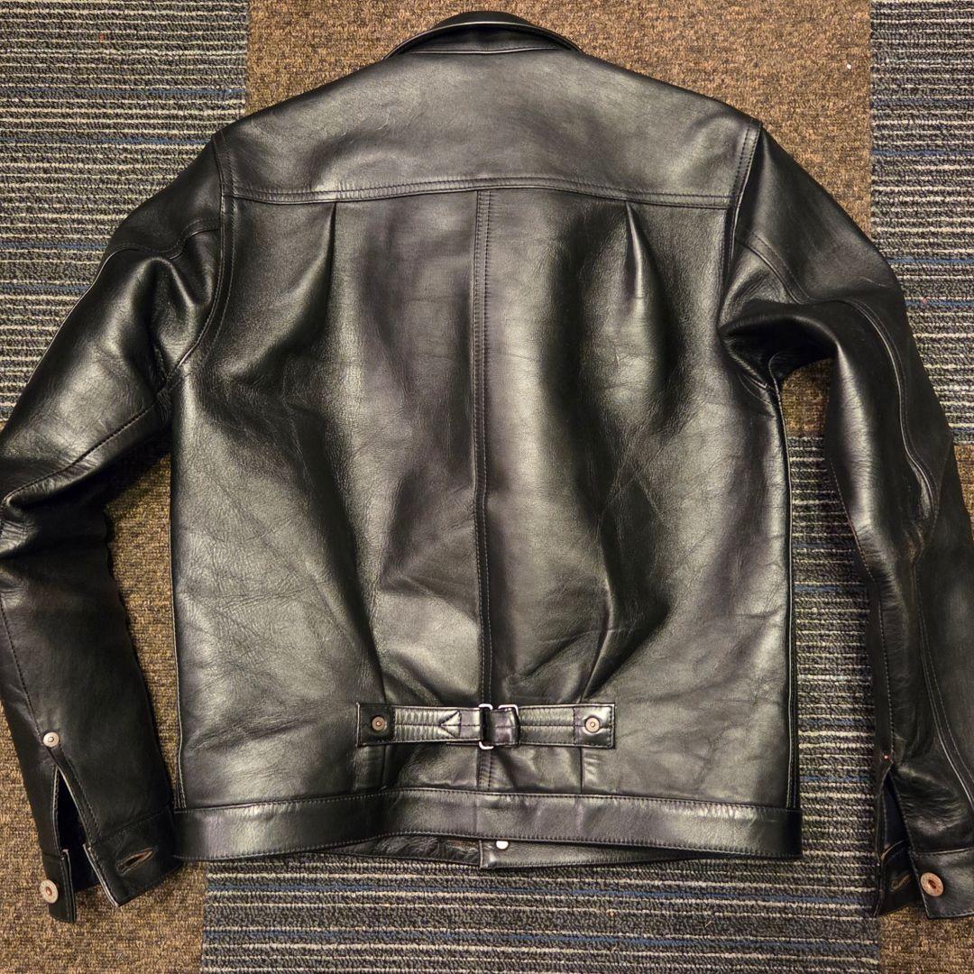 jelado 44leather jacket茶芯 大戦レザーsize:M