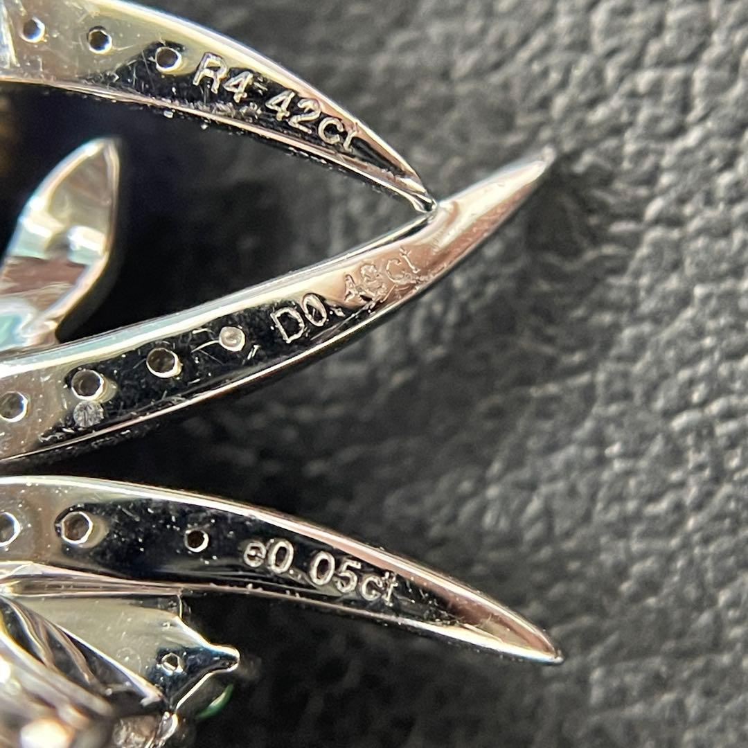 750 ルビーとダイヤモンドのブローチ