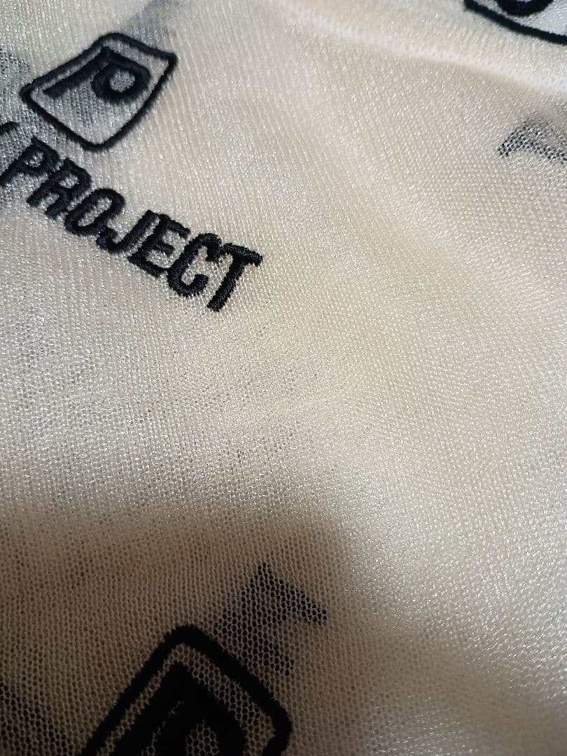 PRANK PROJECT シースルーロゴジャガードニット　ベージュ