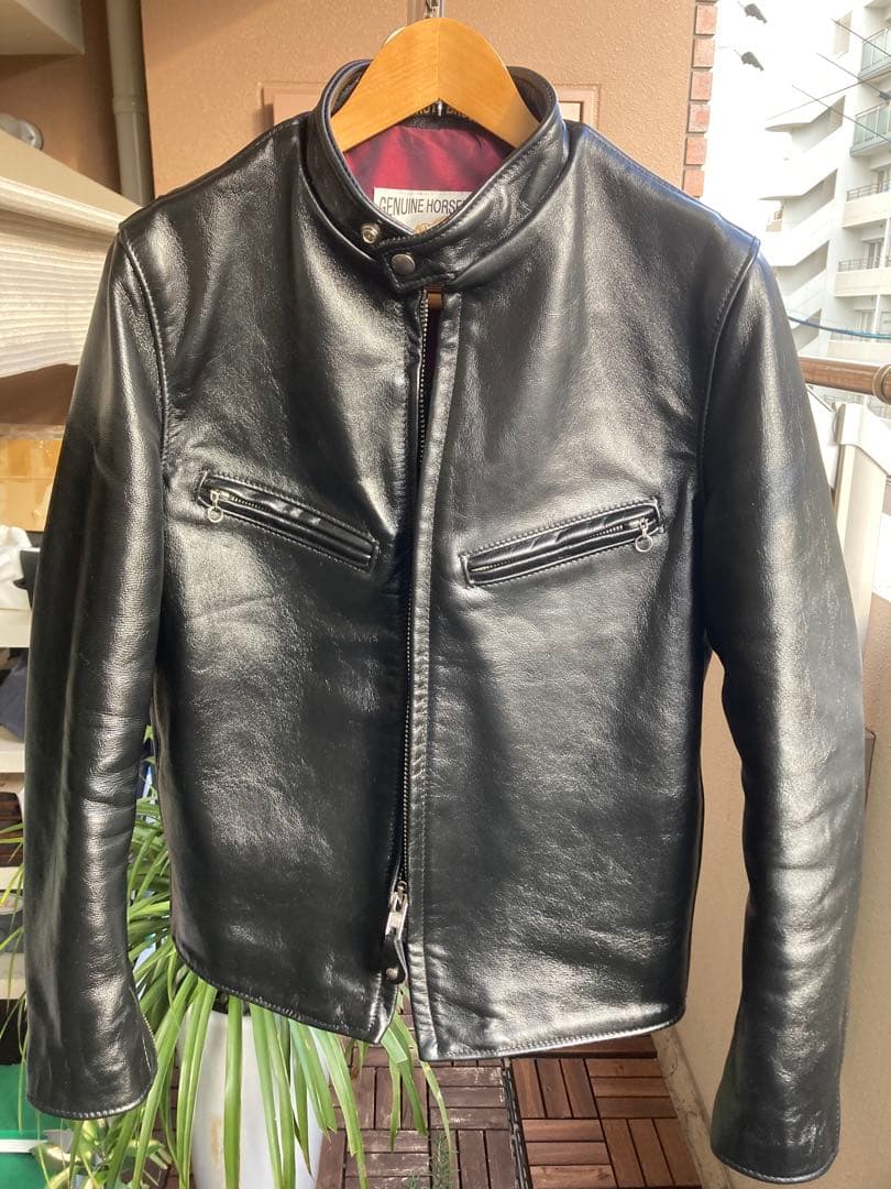 Schott 641XXH 馬革シングルライダース サイズ36 ブラック
