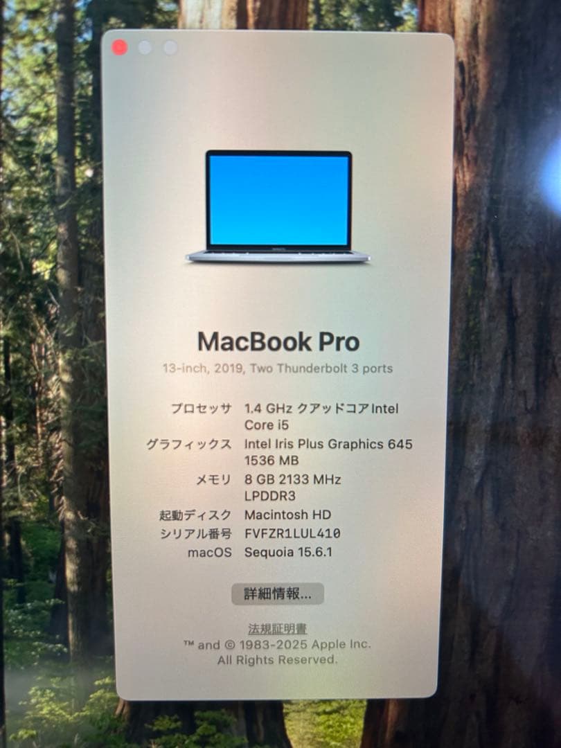 Apple MacBook Pro 13インチ 2020