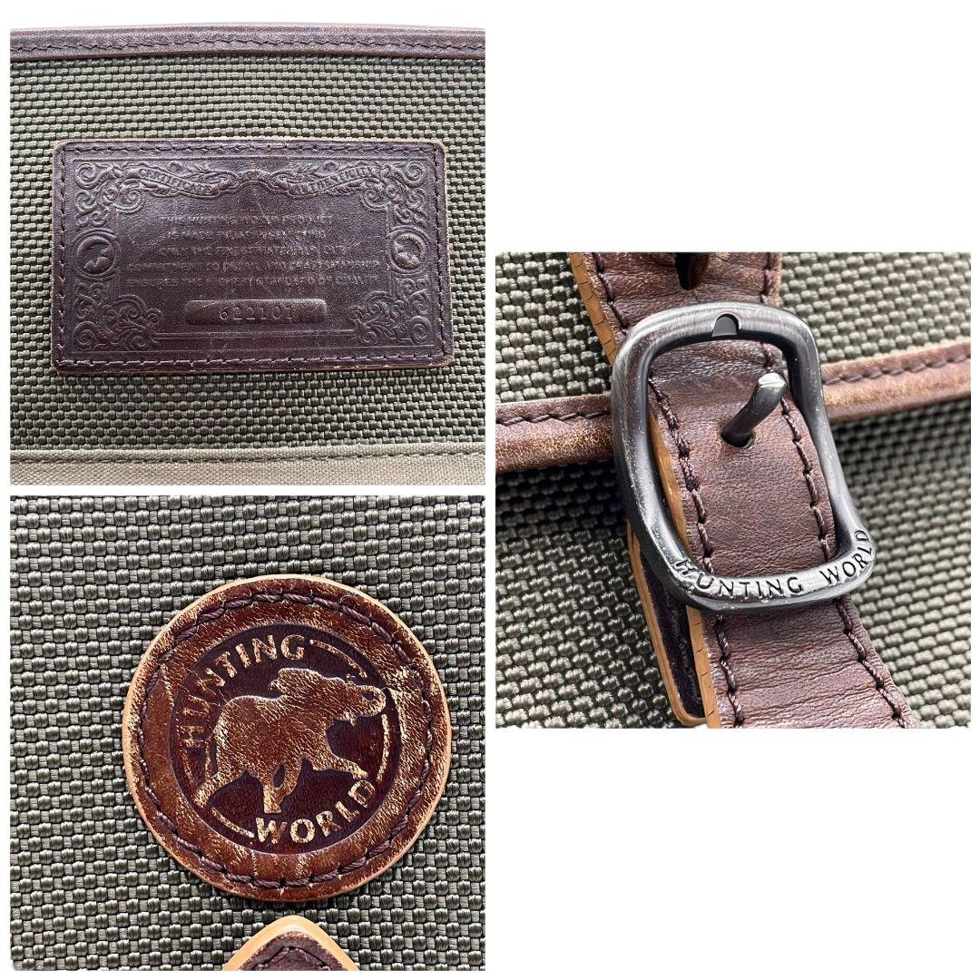 ハンティングワールド　ショルダーバッグ　緑　サファリ　斜め掛け可　s67