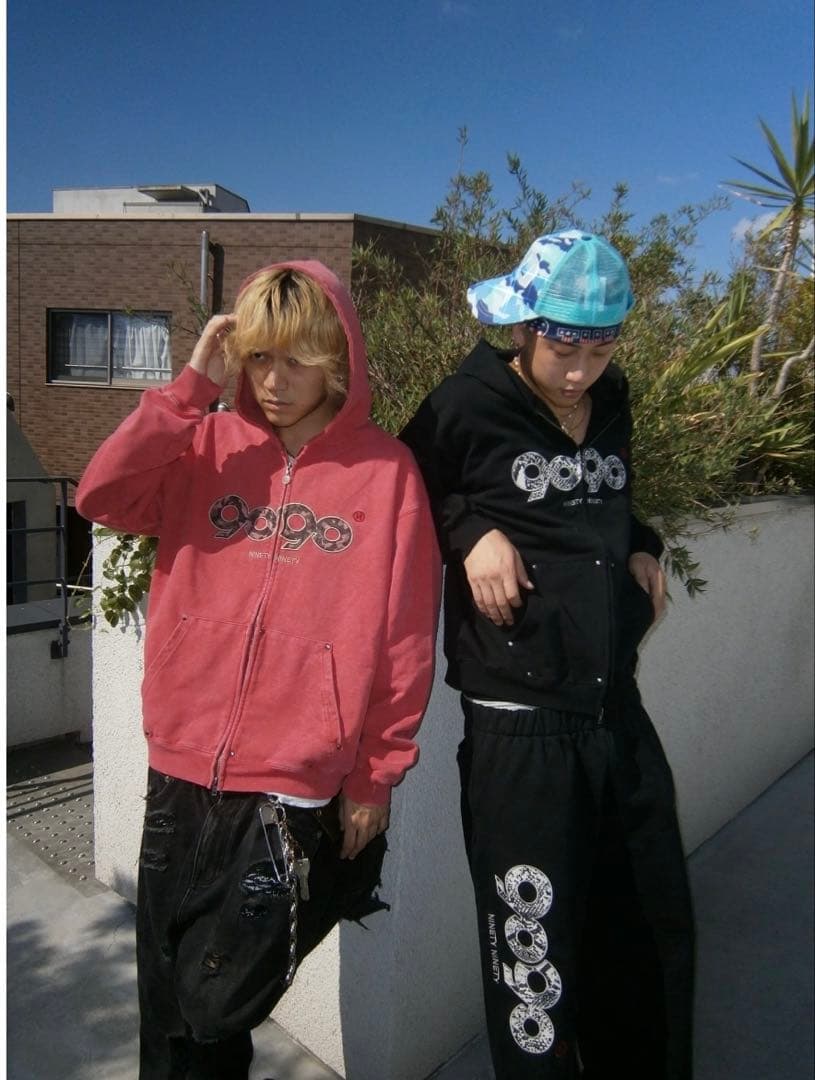 9090 ダブルジップパーカー