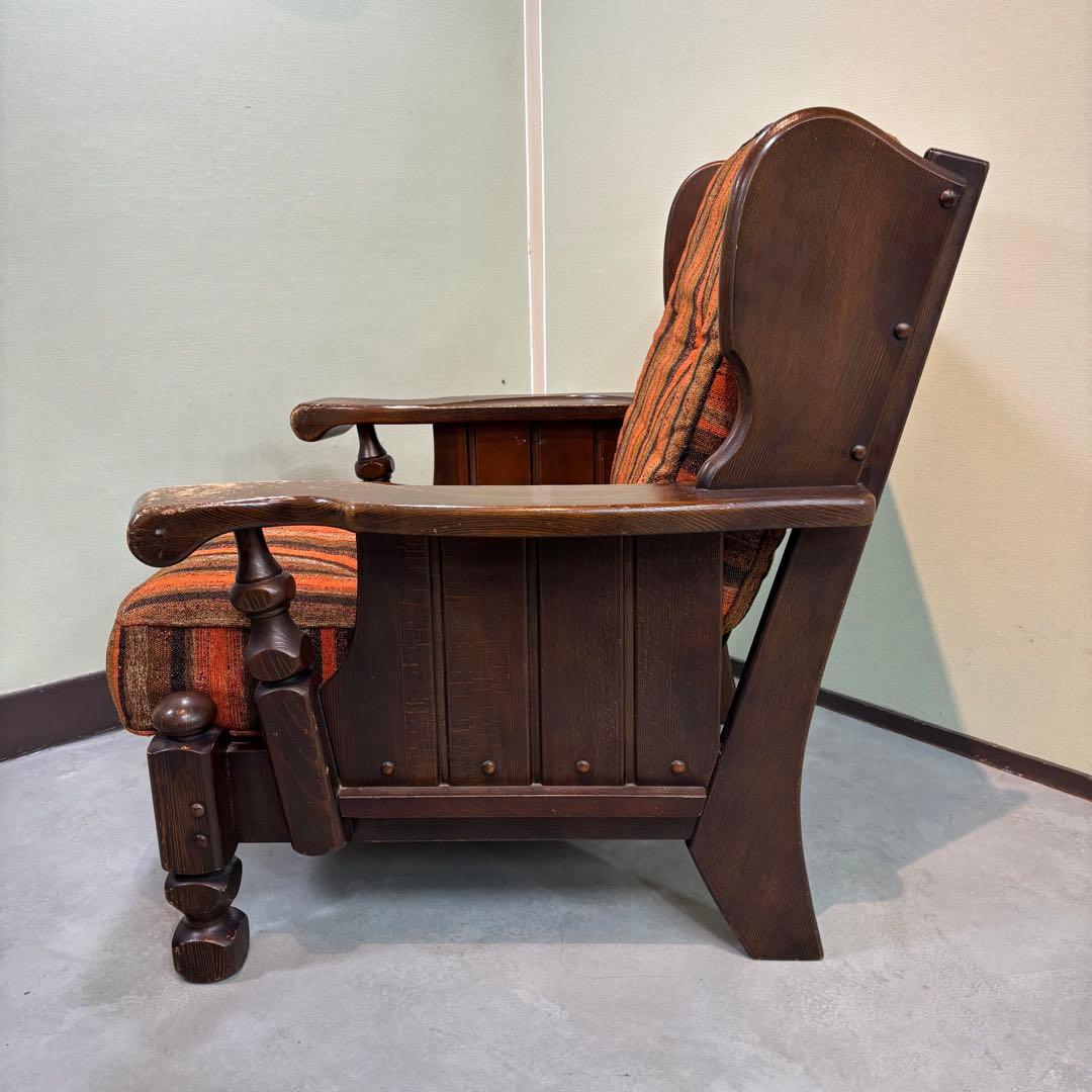 【オールドカリモク】 / 1人掛けソファ 　木製アームチェア