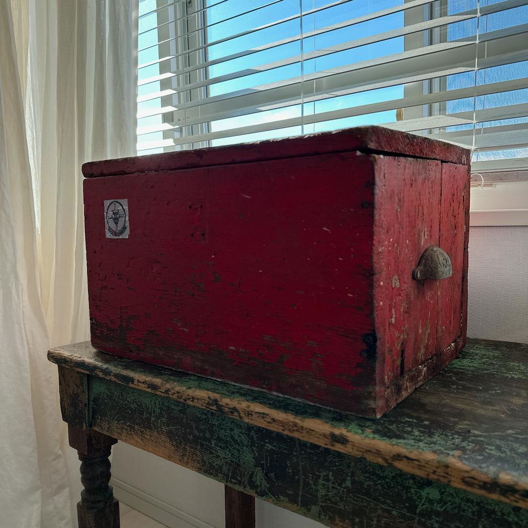 ヴィンテージの小物入れ アンティーク 工具入れ 箱 ボックス