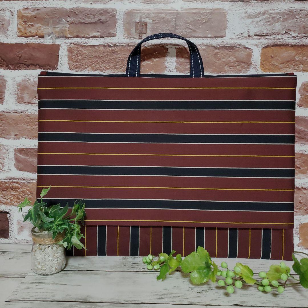 防災頭巾カバー 背もたれ ネイビー×えんじ　レッスンバック　上履き袋追加