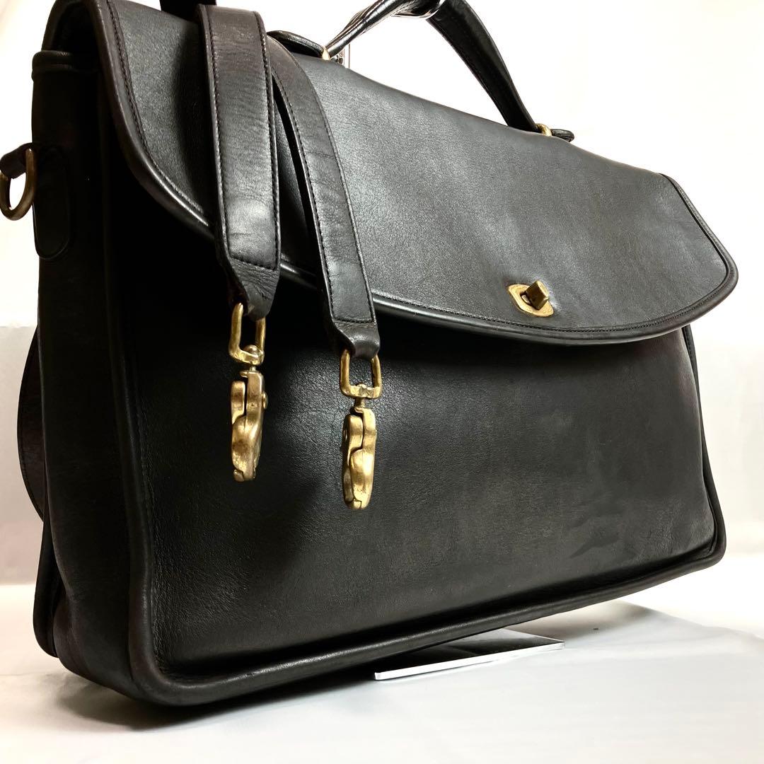 オールドコーチ　ブリーフケース　ターンロック　2way A4 レザー　ブラック