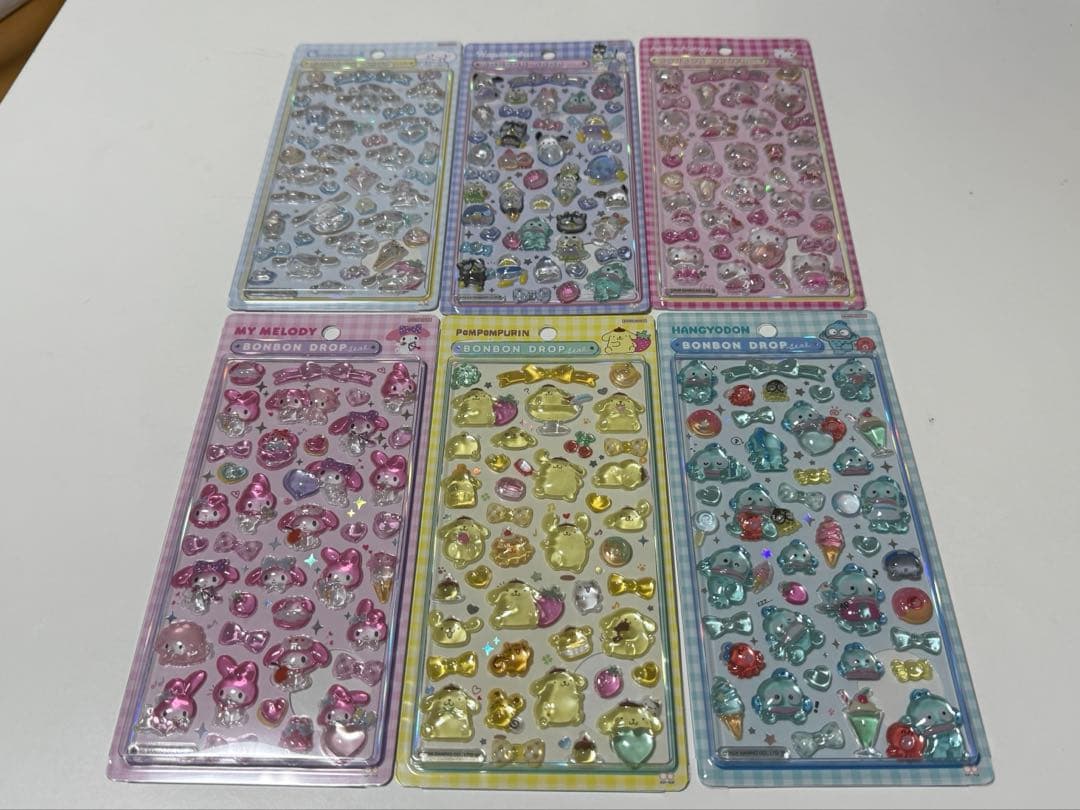 正規品 ボンボンドロップシール サンリオ　大　第2段 6種セット
