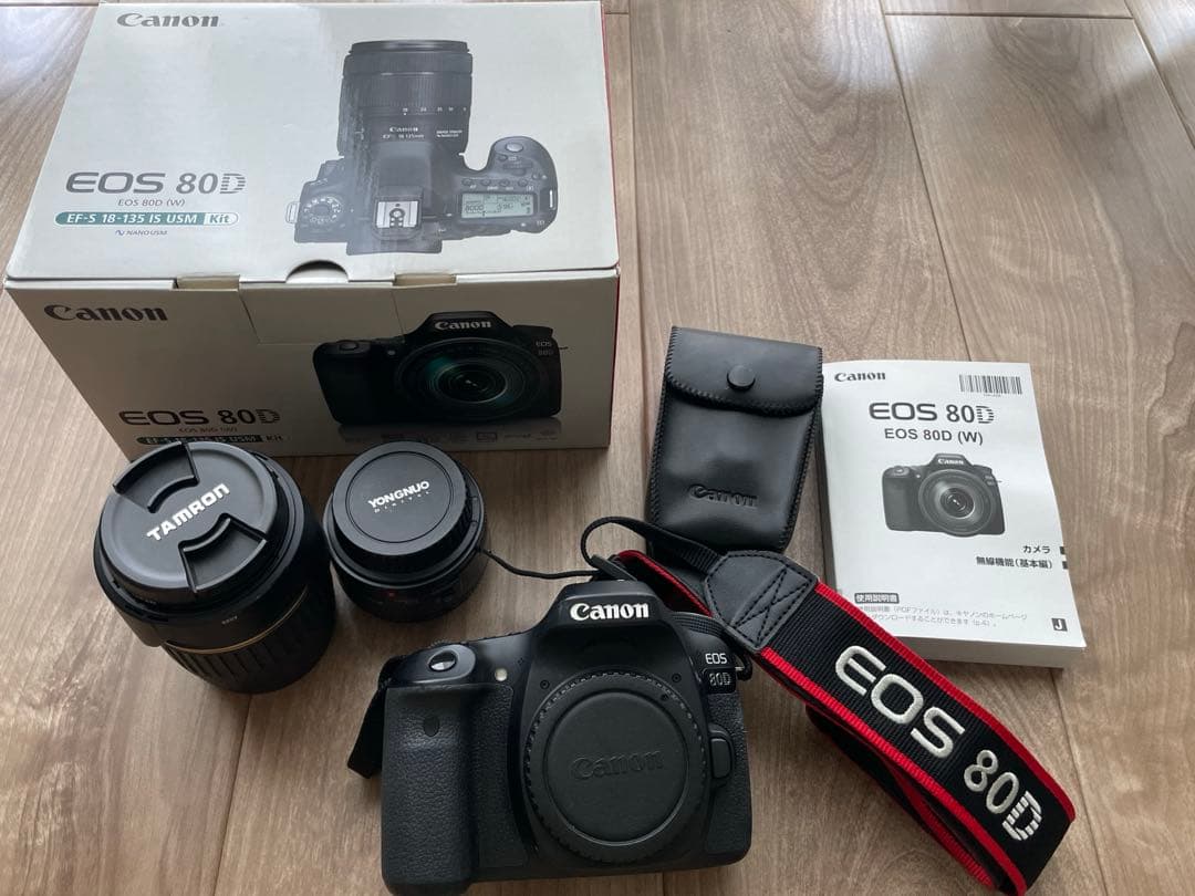 canon EOS80D デジタルカメラ　おまけレンズ　ストロボ