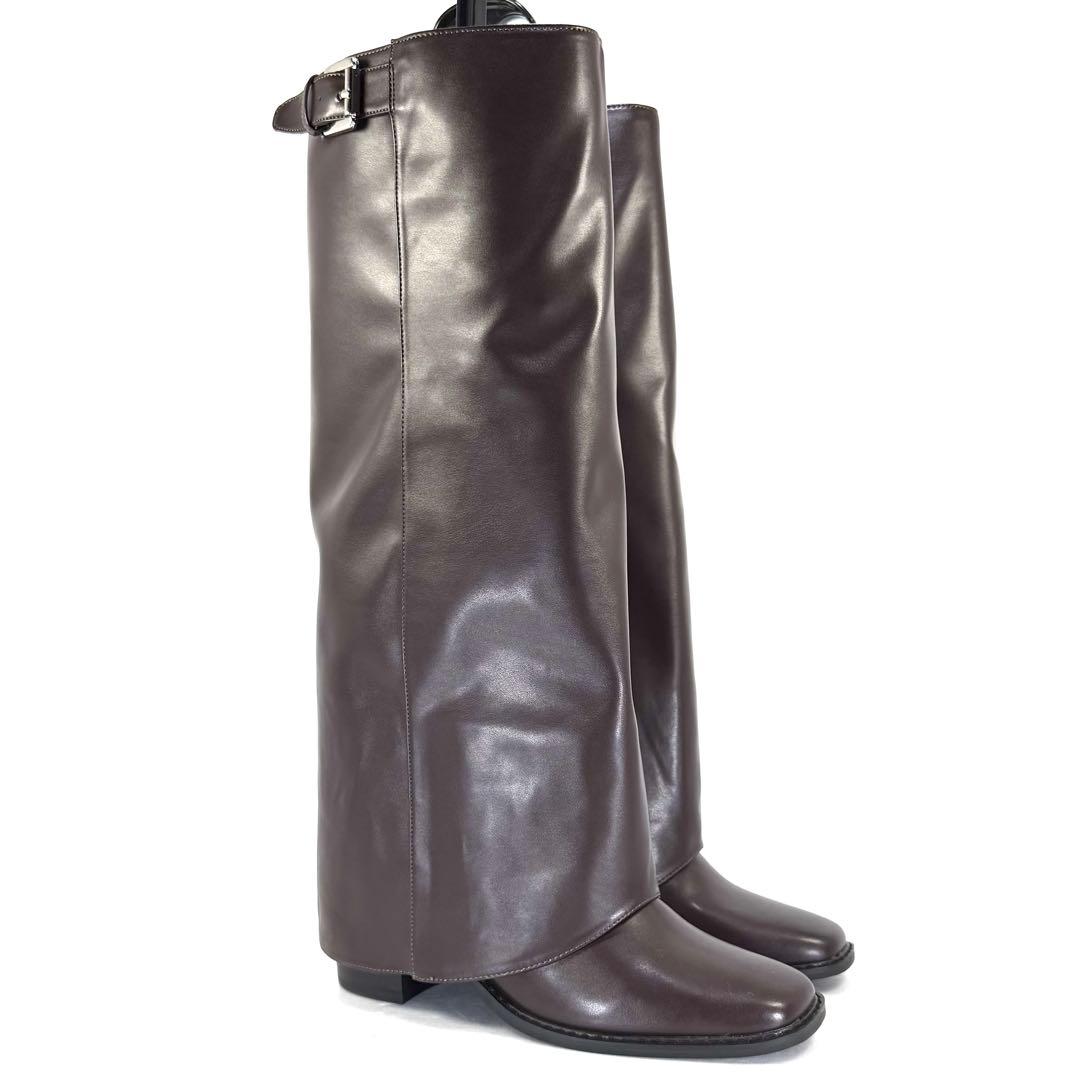 【FRAY ID.】フレイアイディー （24.5） ゲートルロングブーツ 新品