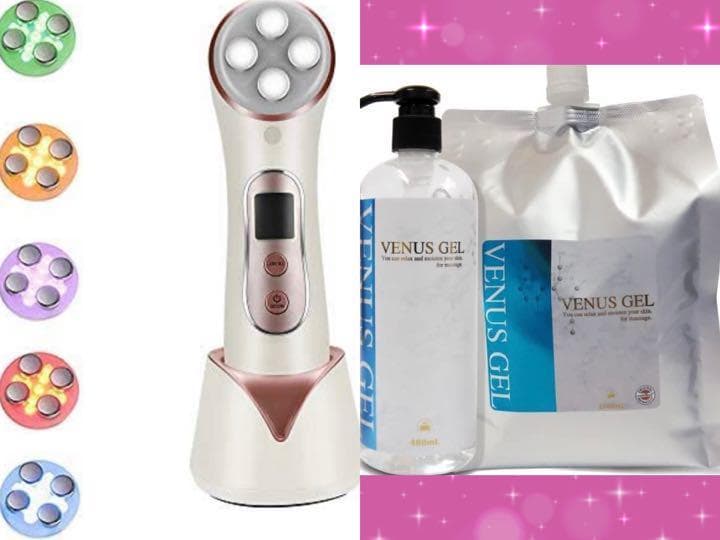 ❤最新最先端光エステ美顔器＆超音波美顔器専用ジェル3Lの超豪華フルセット♪❤