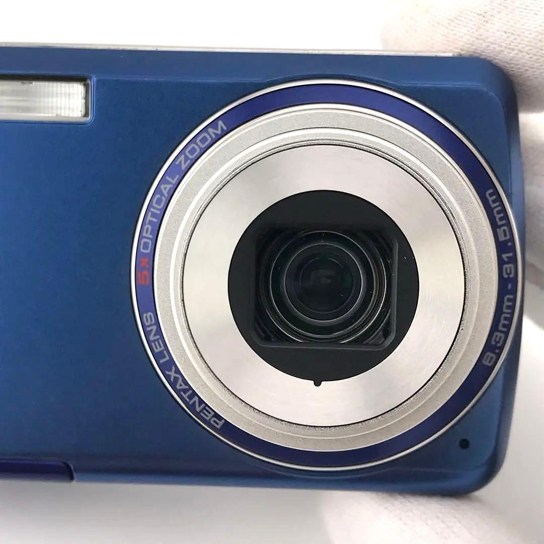 リーダー付き【動作確認済】PENTAX Optio M60 ブルー