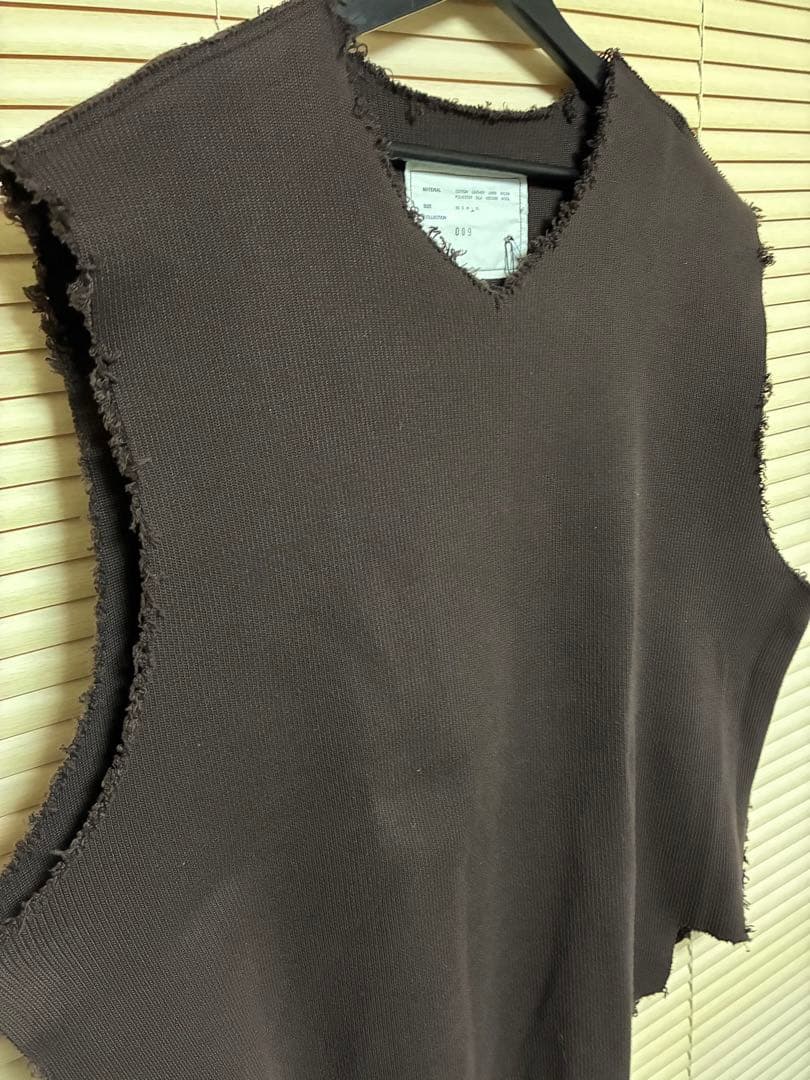 CAMIEL FORTGENS カミエルフォートヘンス リブベスト ブラウン L