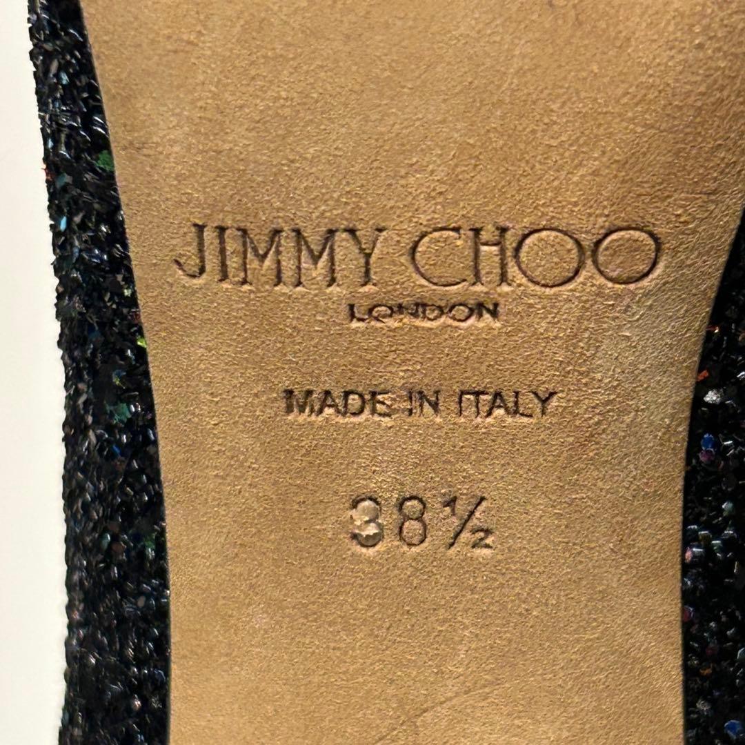 ジミーチュウ ABEL アベル グリッター ラメ パンプス ポインテッドトゥ