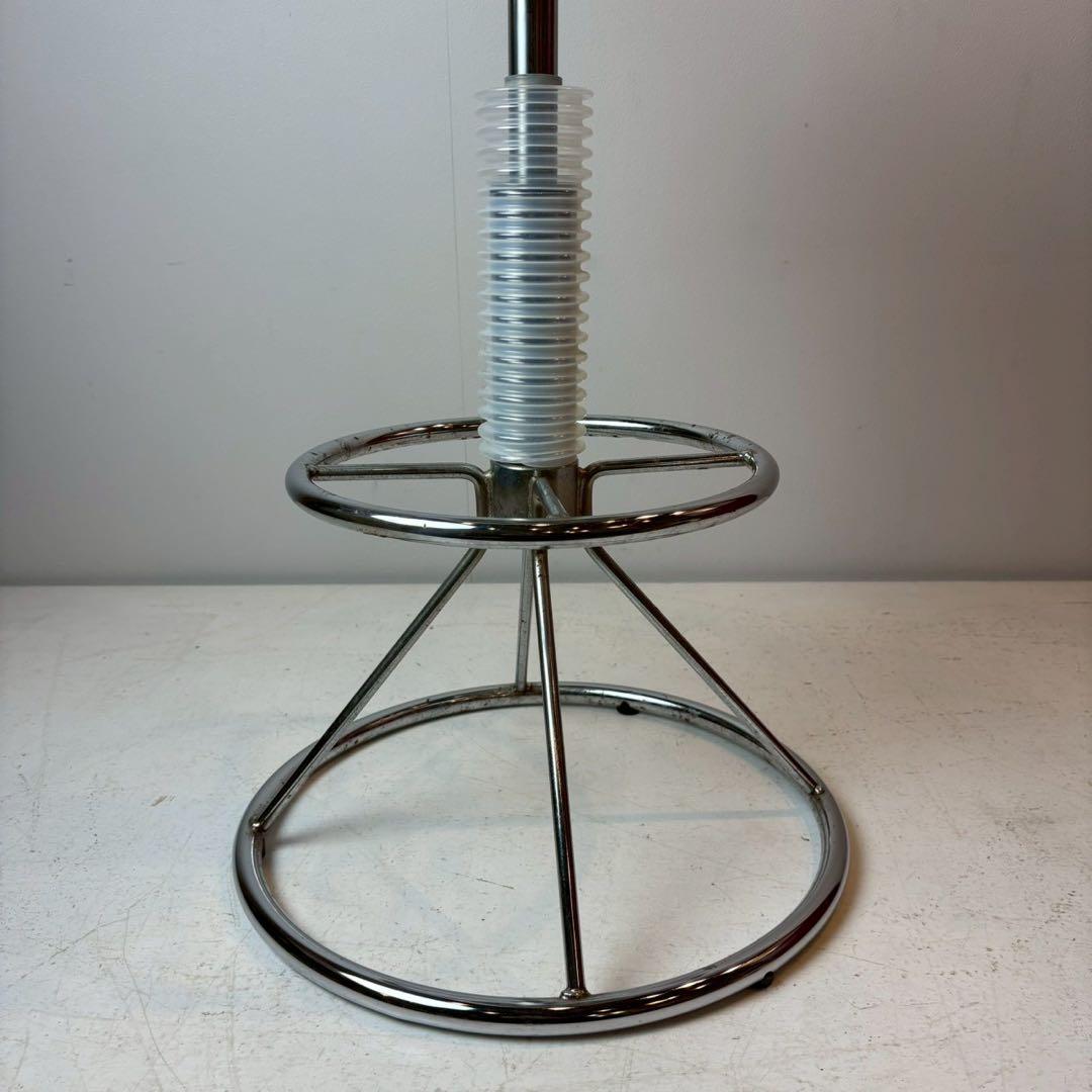 カウンターチェア スタンド椅子 バーチェア 昇降式　ホワイト　ミッドセンチュリー