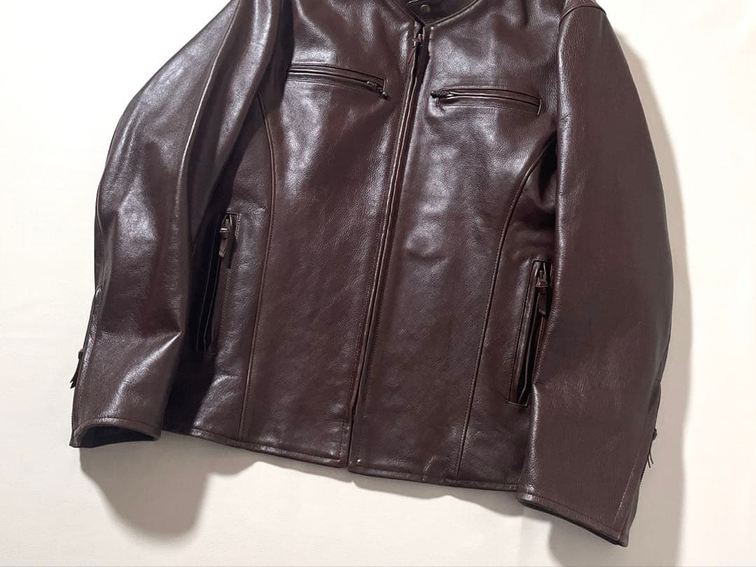 【美品】フルネルソン　ライダース ジャケット　本革レザー　42サイズ　ブラウン