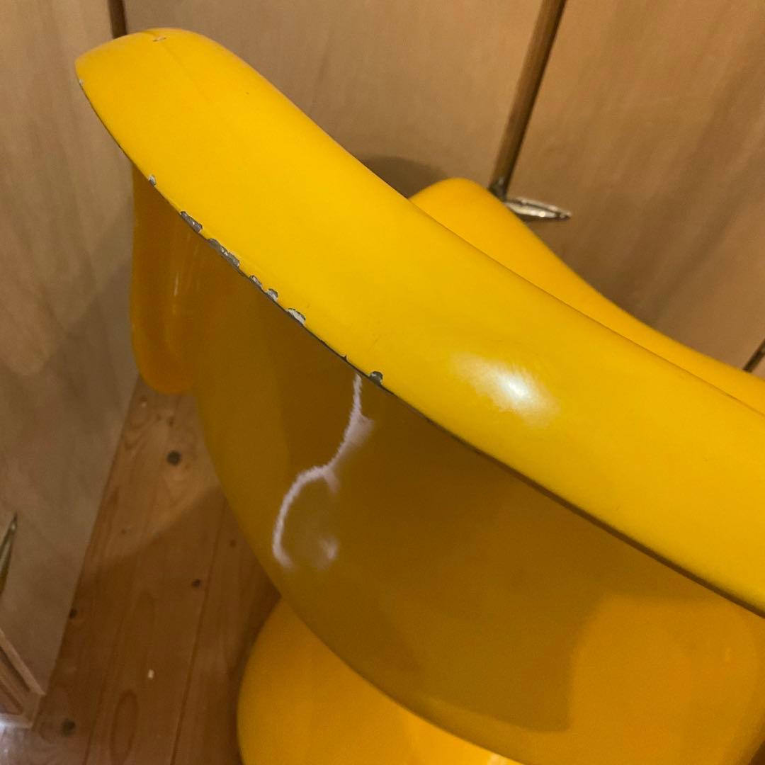 希少 パントンチェア クラシック リプロダクト？ 艶ありイエロー ビンテージ