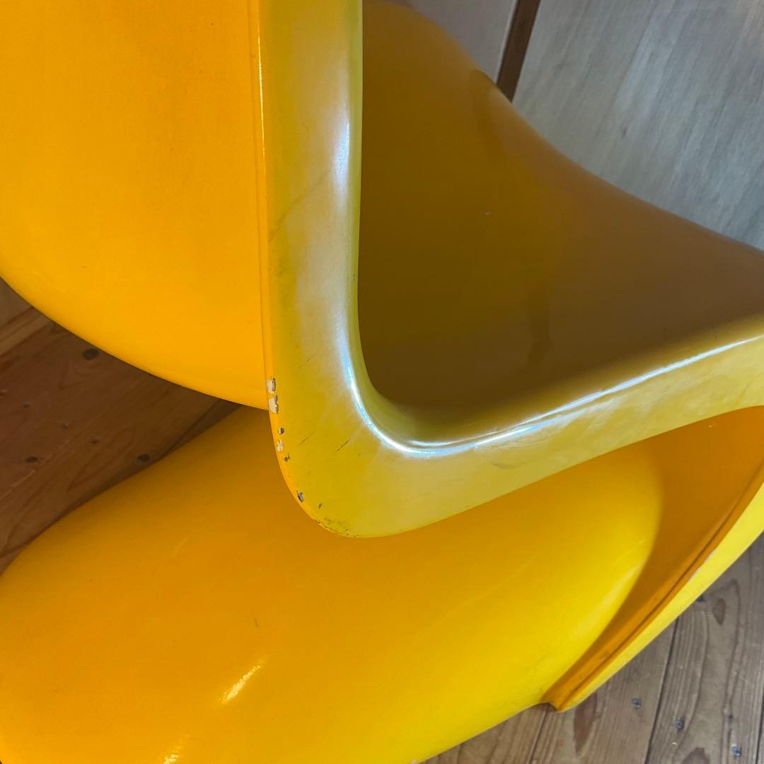 希少 パントンチェア クラシック リプロダクト？ 艶ありイエロー ビンテージ
