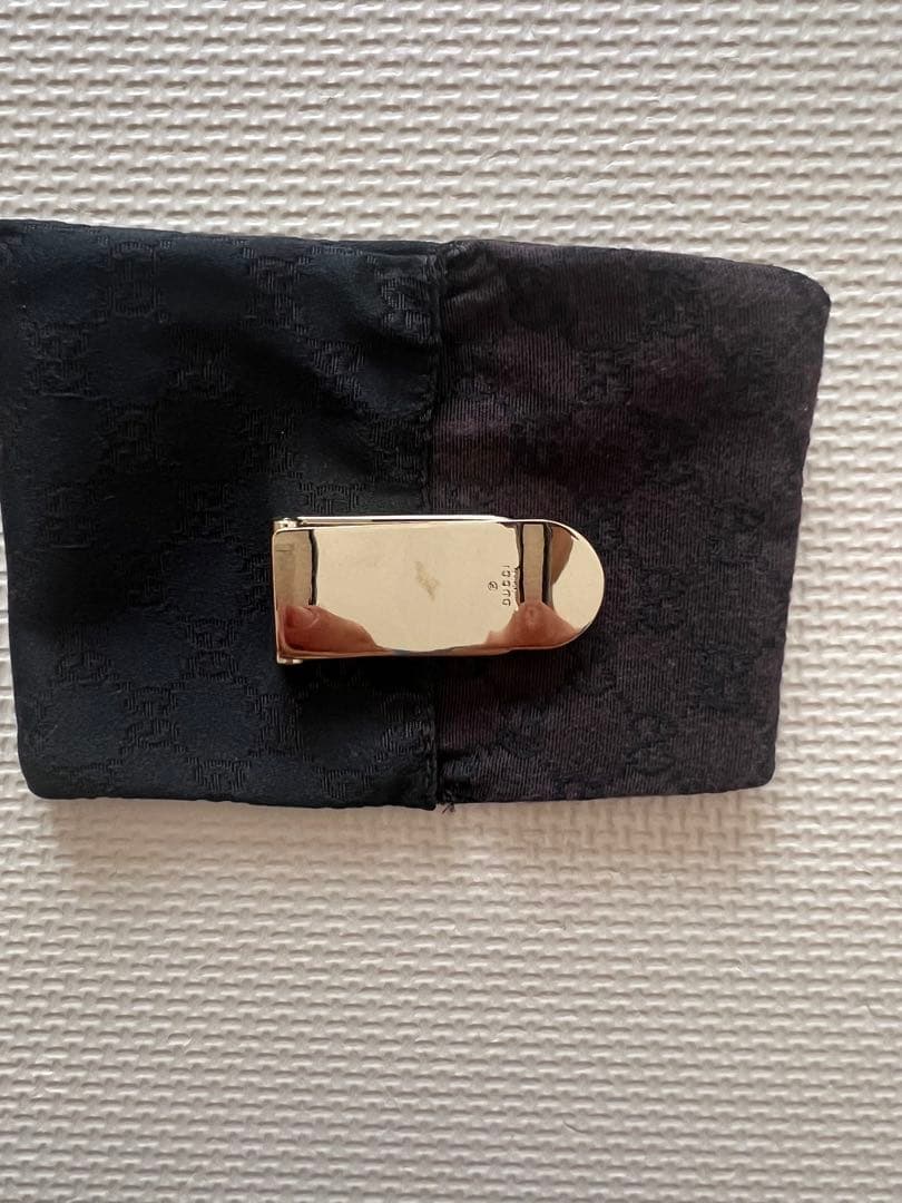 最終値下げ！GUCCI ブラック マネークリップ箱付き