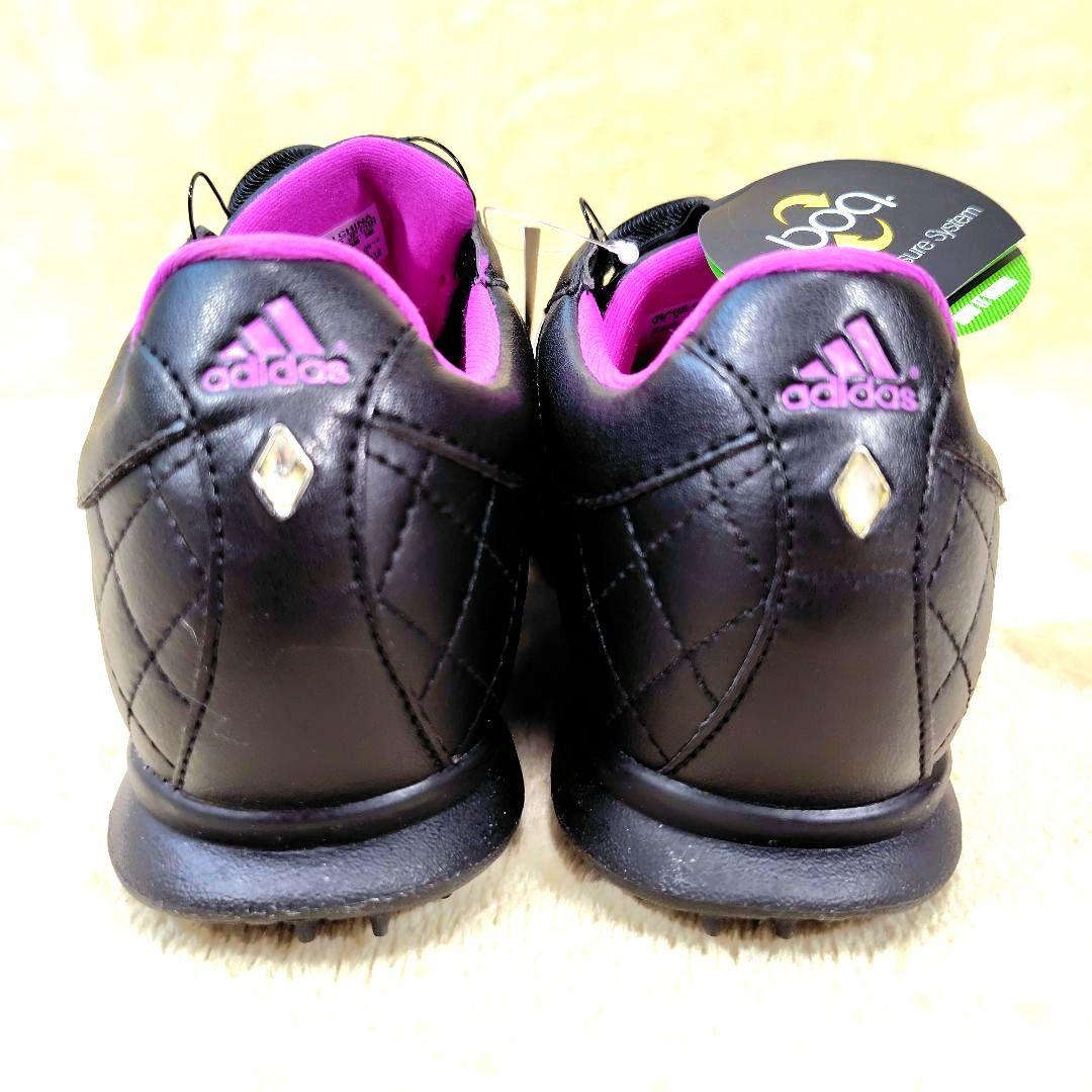 新品未使用 アディダス ゴルフシューズ ドライバーボア スパイク 黒色 24