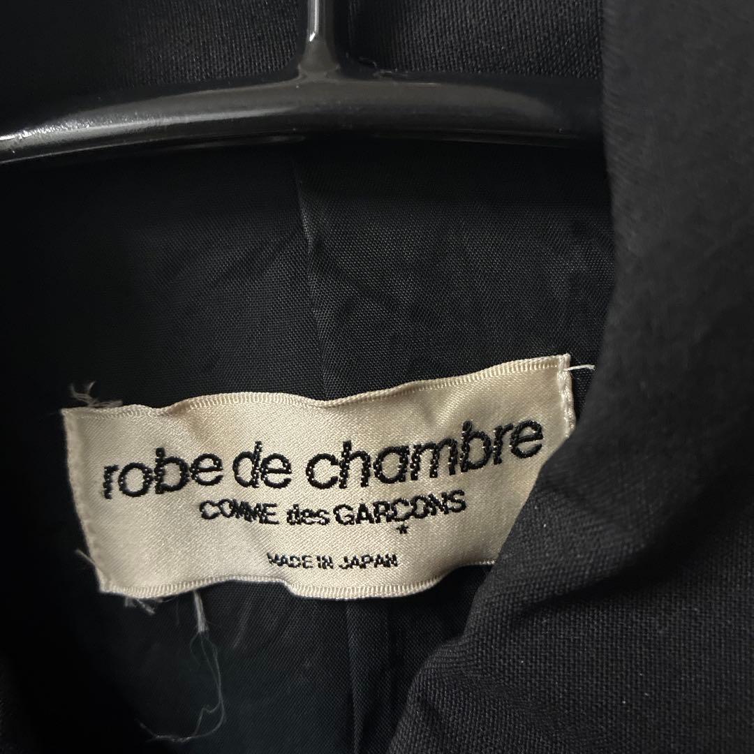 robe de chambre 黒ファー風ジャケット