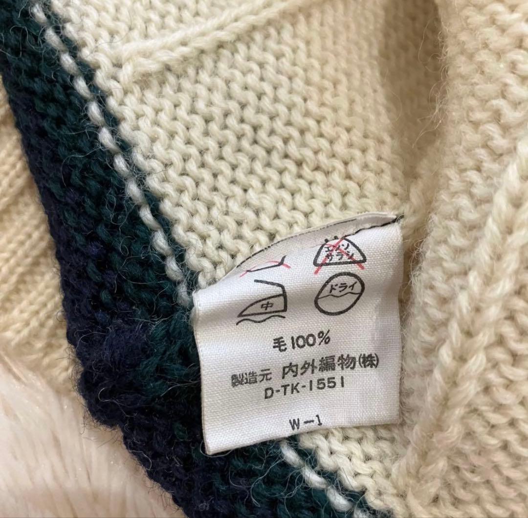 ポロ　ラルフローレン　ケーブルニット　ベスト　ヴァージンウール　チルデンニット