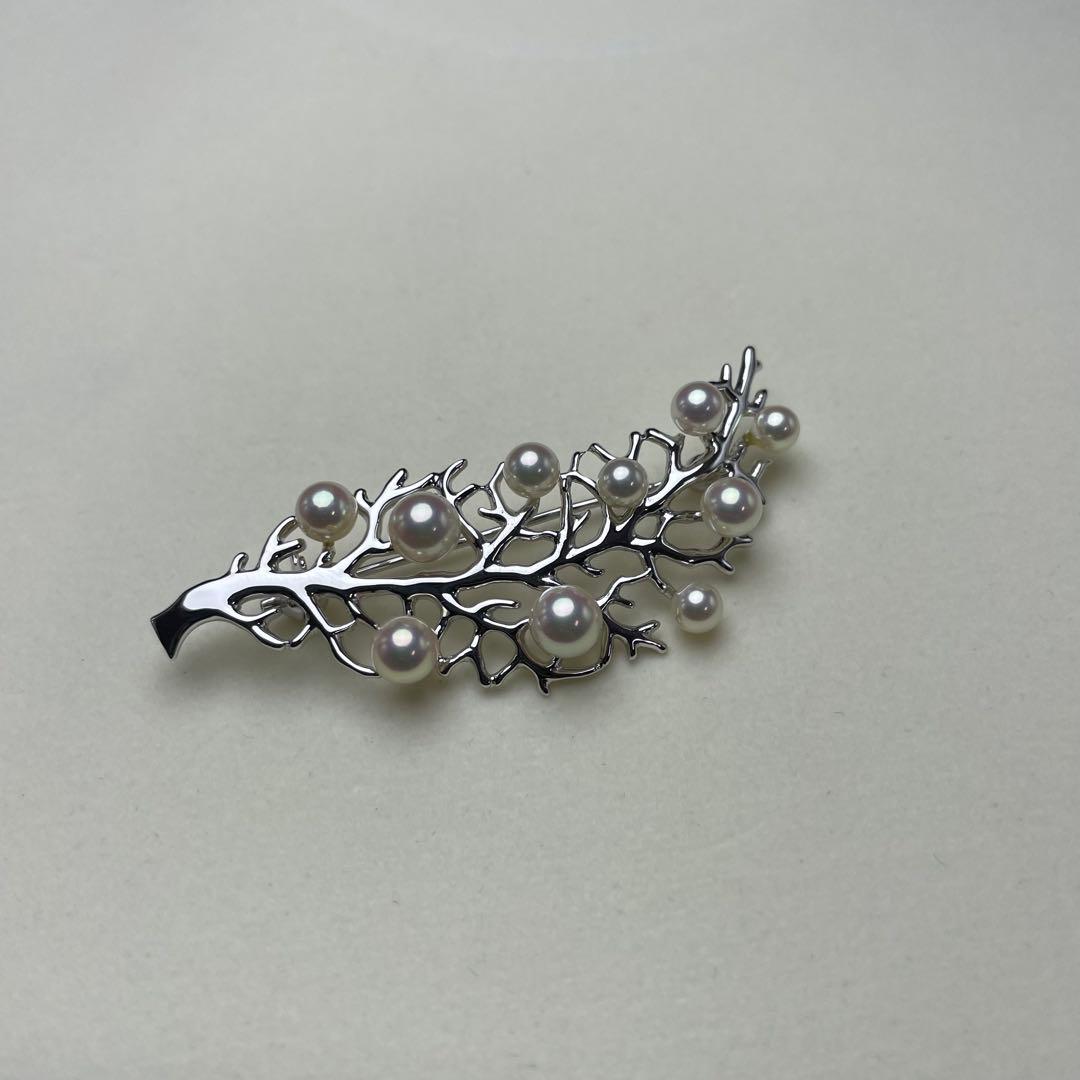 ミキモト アコヤ真珠 ブローチ 最大5.0mm SILVER