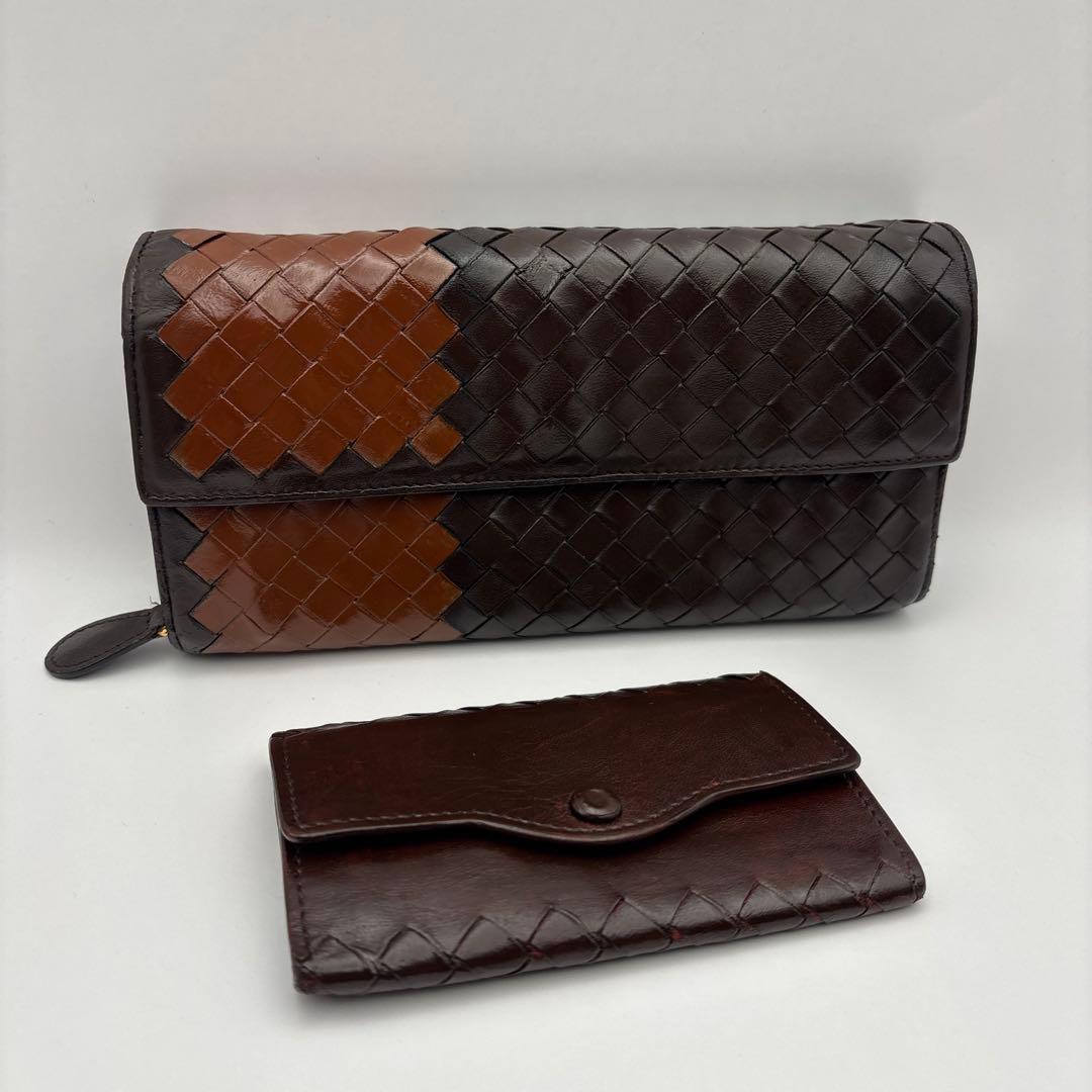 ◆正規品◆ボッティガヴェネタイントレチャート 長財布とオマケキーケース付き