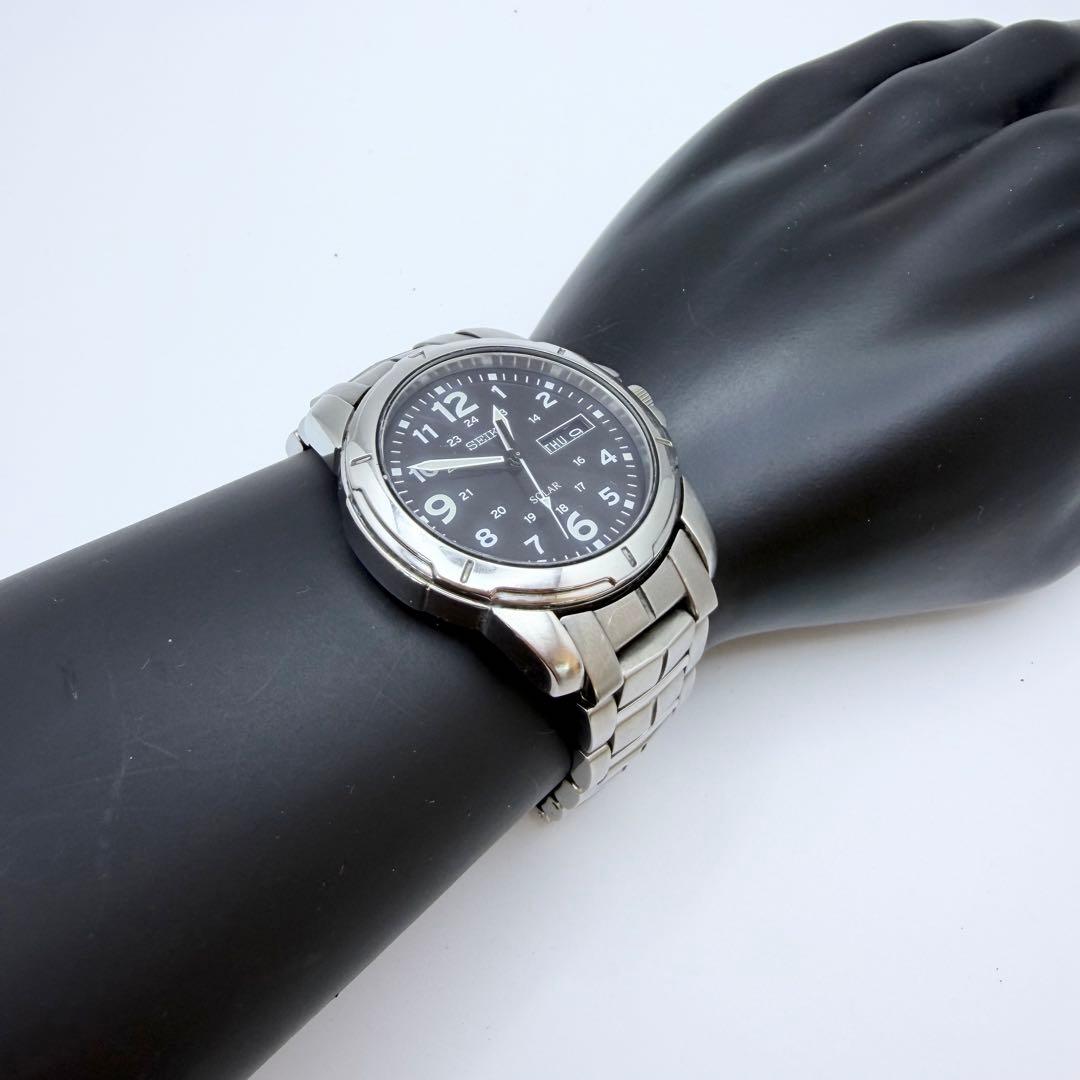 【稼働】 セイコー 腕時計 ソーラー デイデイト V158-0AD0