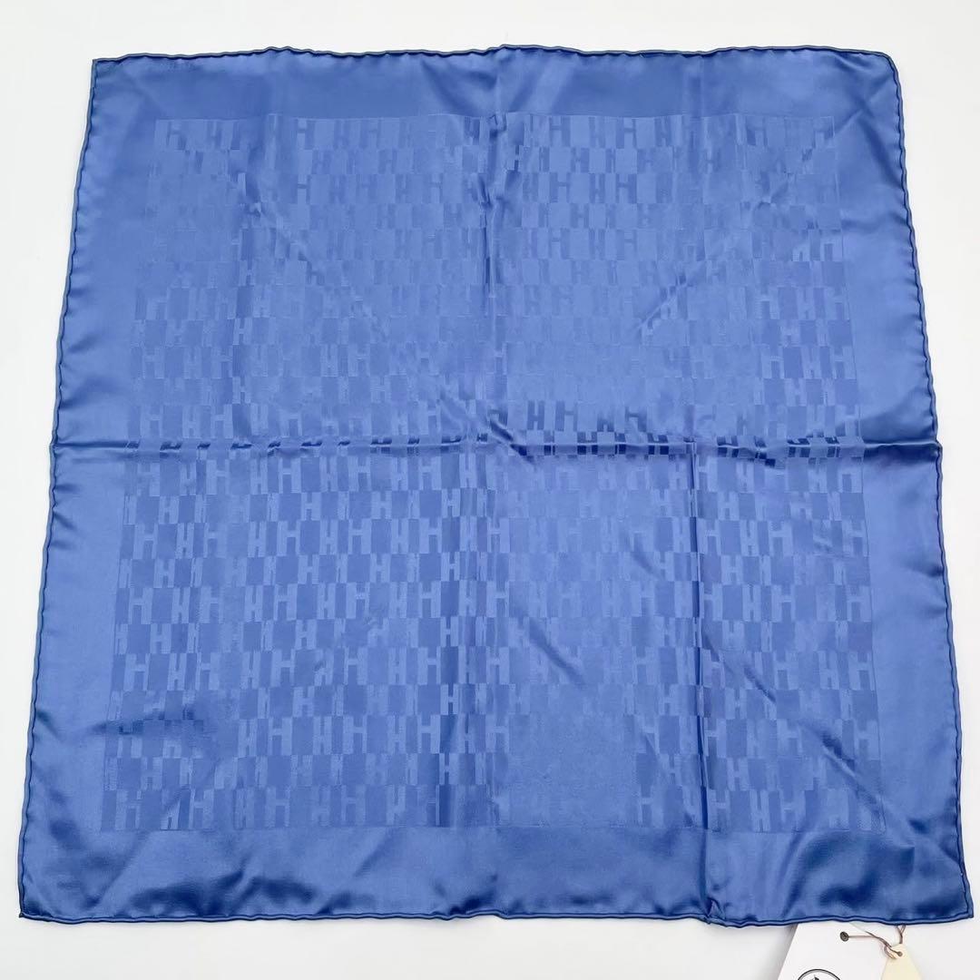 極美品　エルメス　カレ40 スカーフ　ハンカチ　グランH シルク　タグ付き