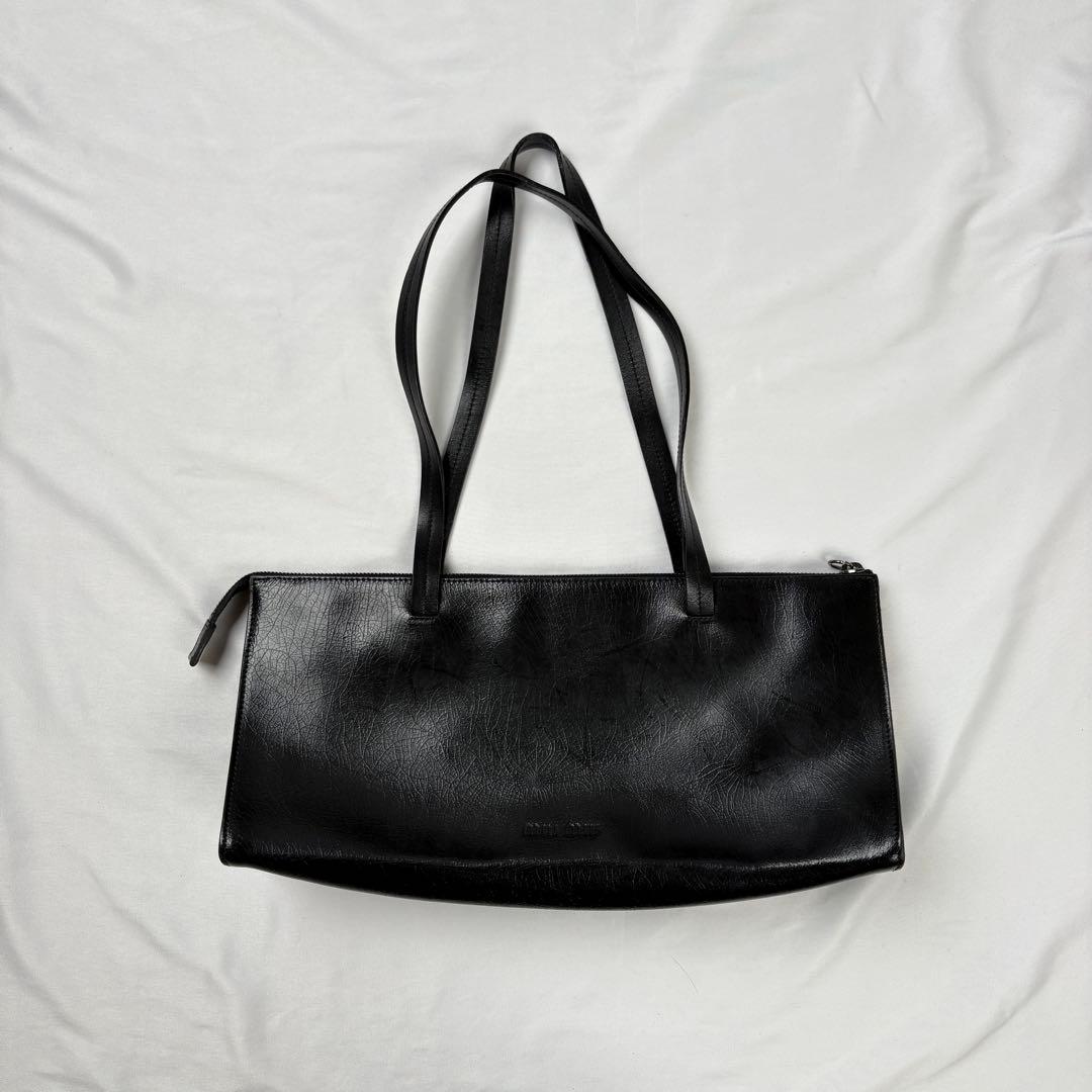 バッグ archive miu miu leather hand bag black